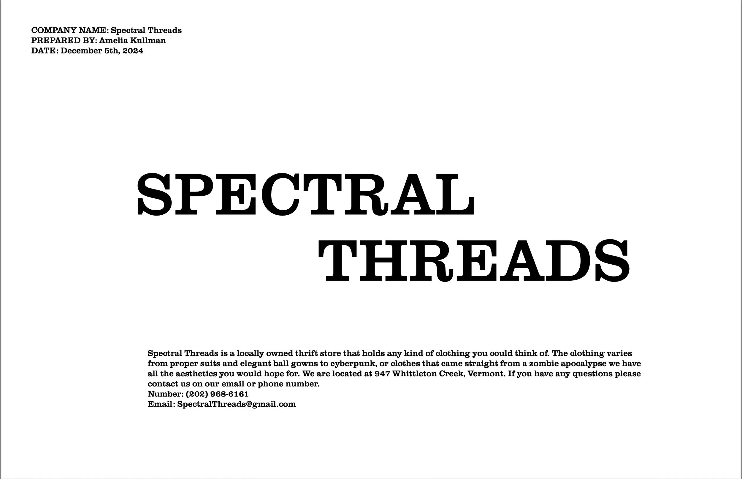 Spectral Threads
