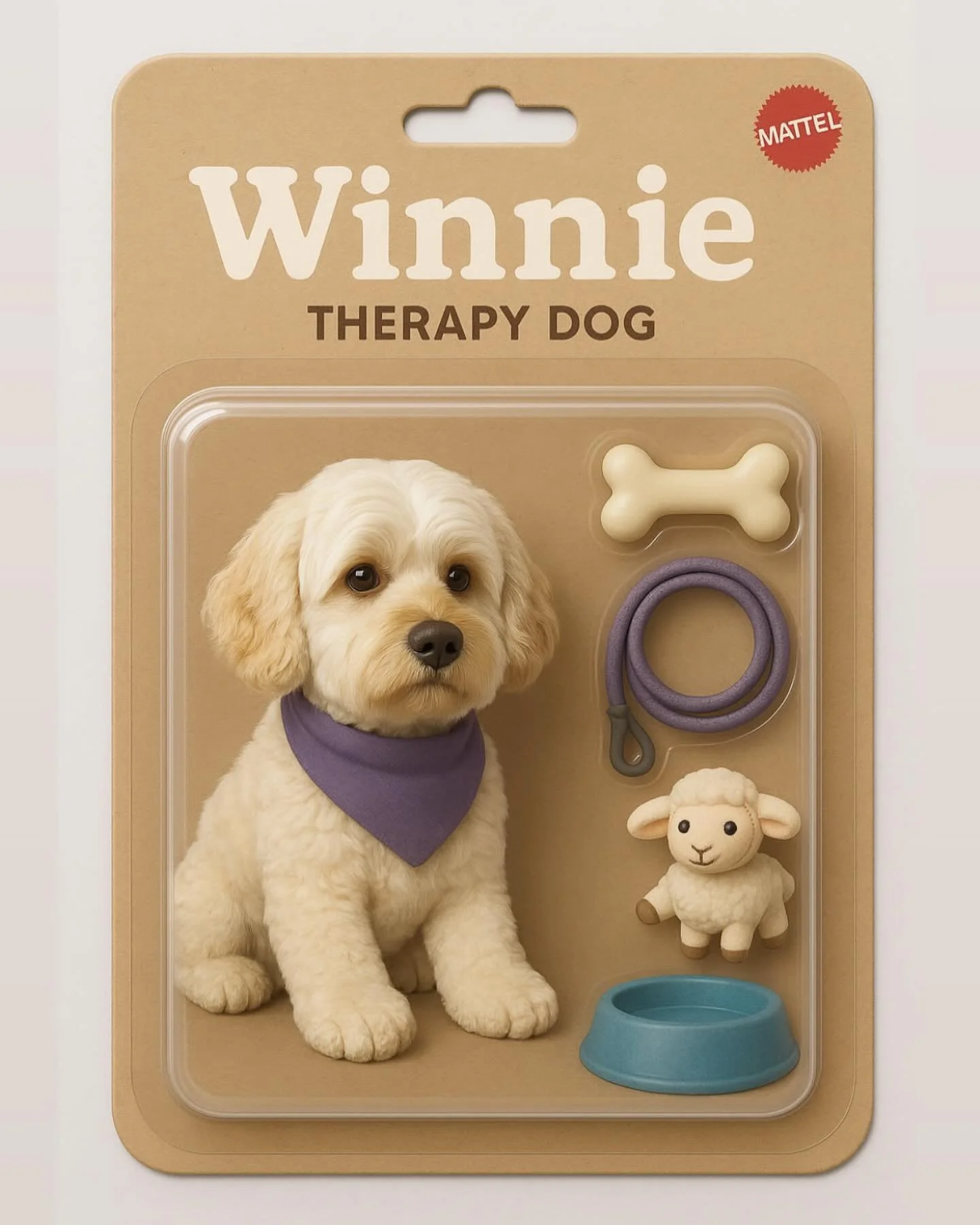 Just another cutie in mint condition!🧸

#chatgpt #funwithai #actionfigure #mattel #cavoodle