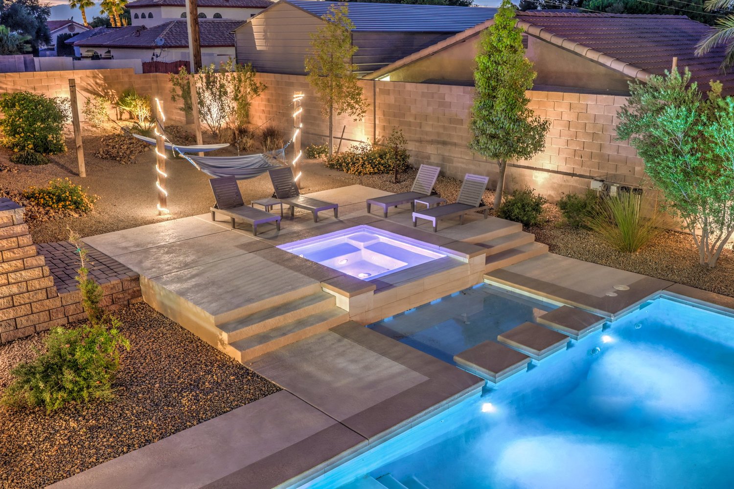 Spa and pool at a Las Vegas investment property