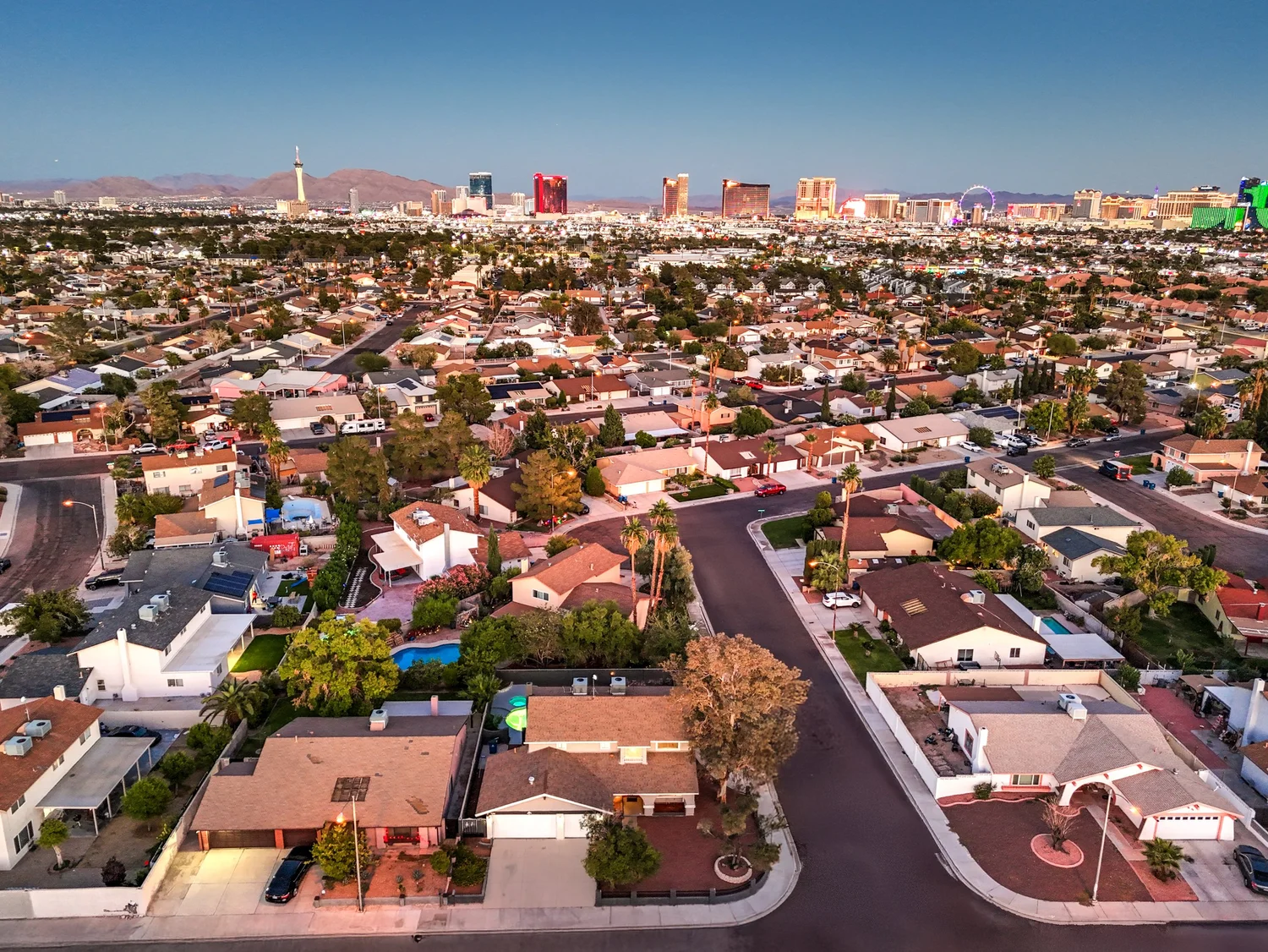 Aerial view of a Las Vegas investment property