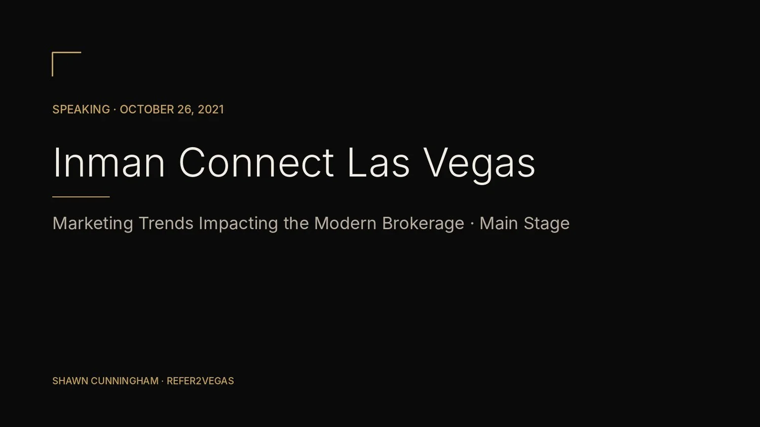 Inman Connect Las Vegas 2021 main stage session