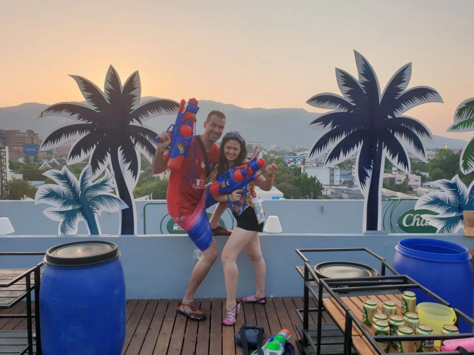 Trendy Chiang Mai speakeasy-style bar interior at Hideland.cnx with signature cocktails