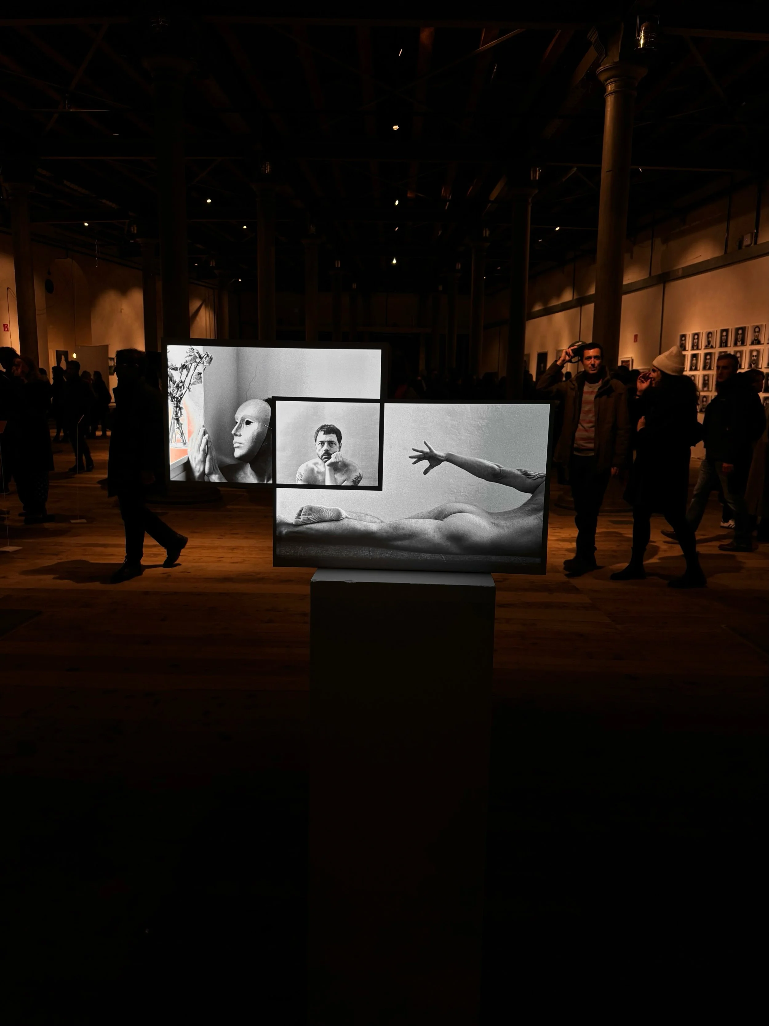    Validation  , 2023, 41 x 70 x15 cm, wood, 120g paper backing, 5’32” video loop produced with still photographs 