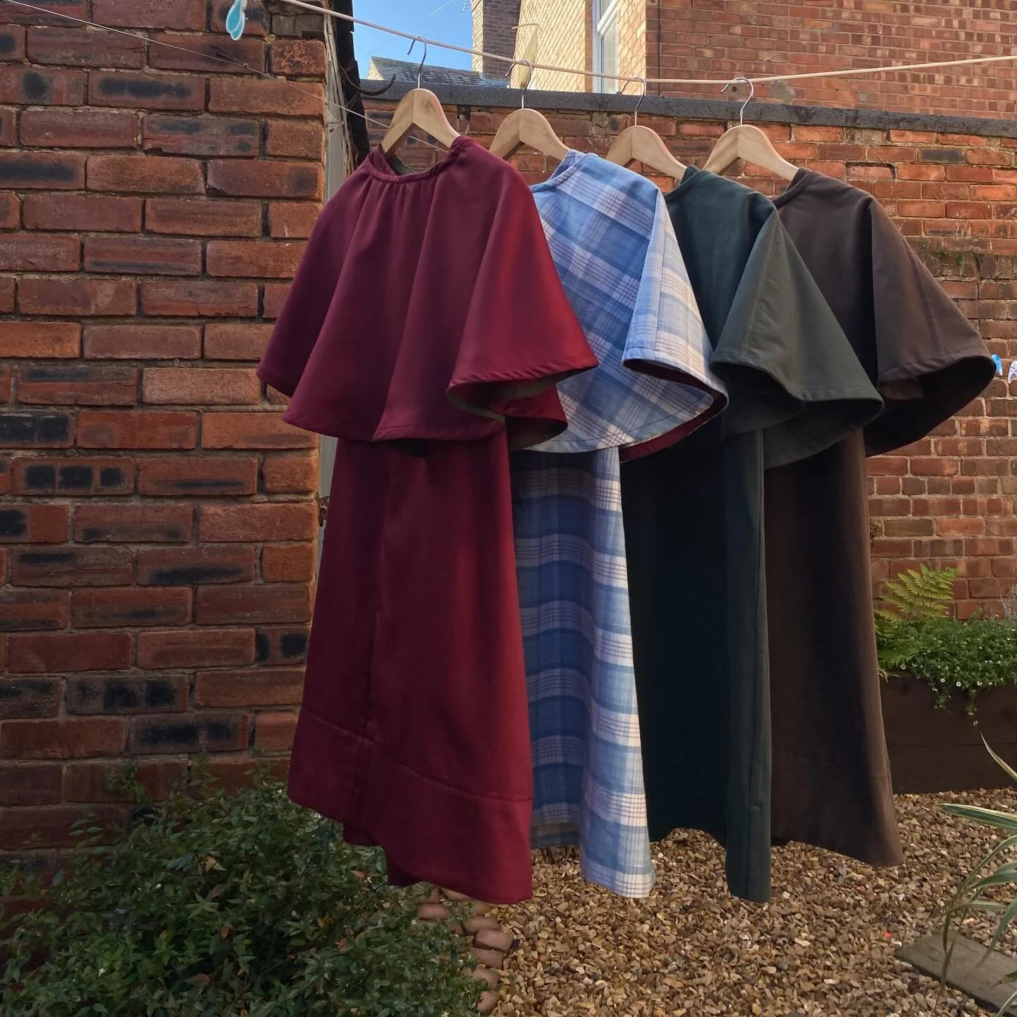 Swinging Silhouettes ✨ I&rsquo;ve been playing about with different fabrics for The Dress, to see how the shape falls and flows in various weights. I&rsquo;ll be bringing these new styles to markets in December before they go live on my website so po