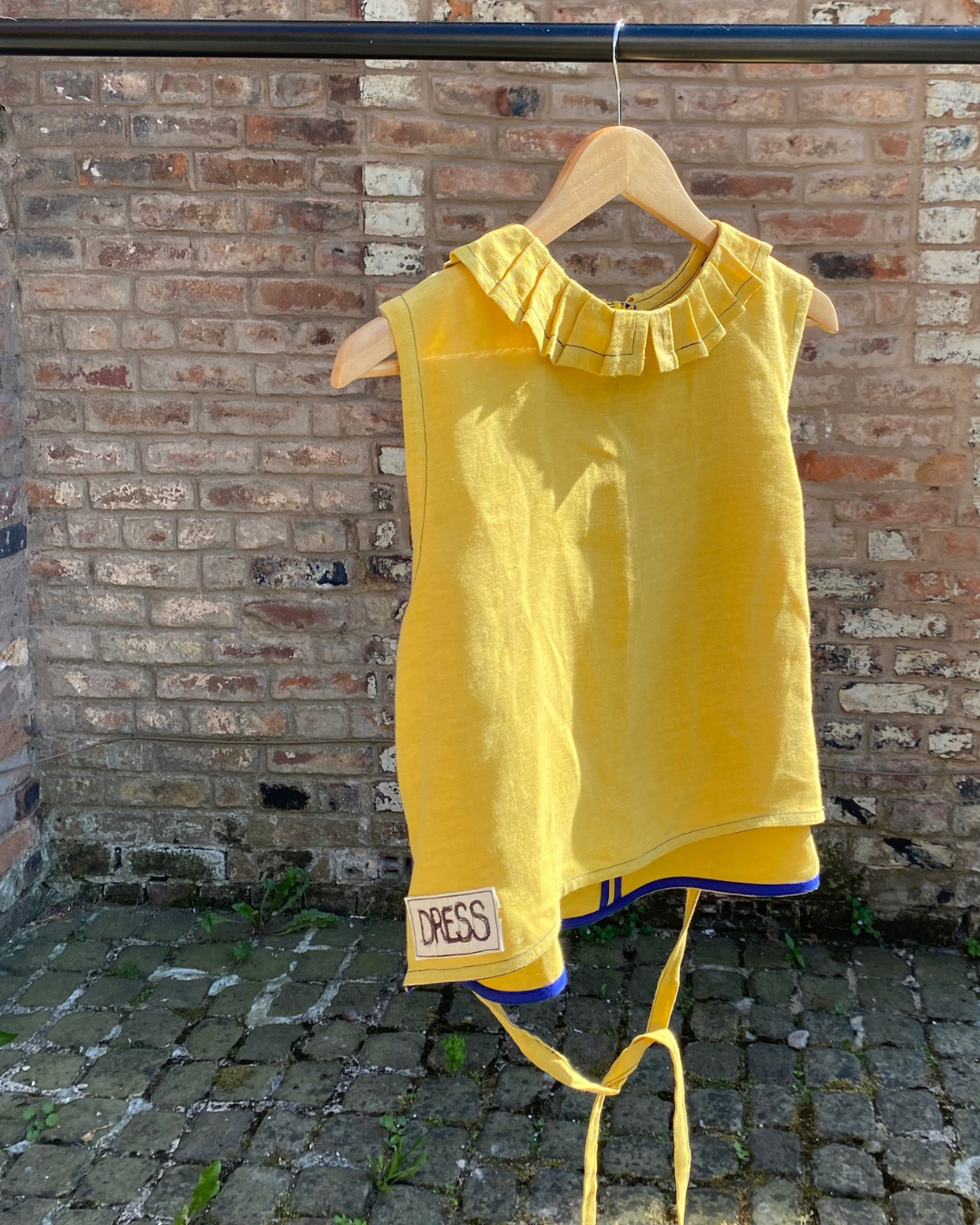 Mustard Linen RUFF Top