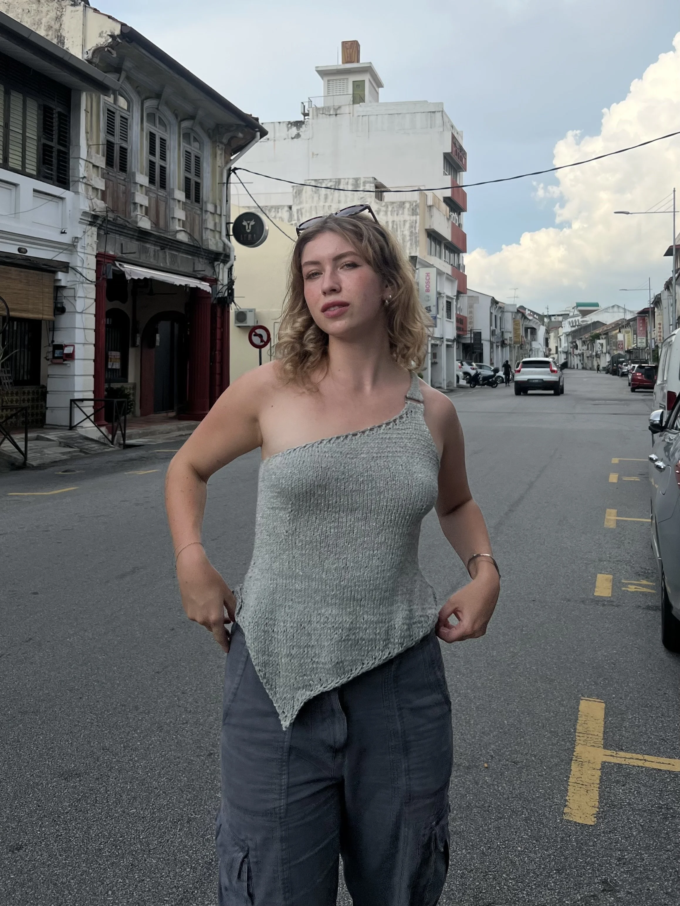 Quartz asymmetric top knitting pattern