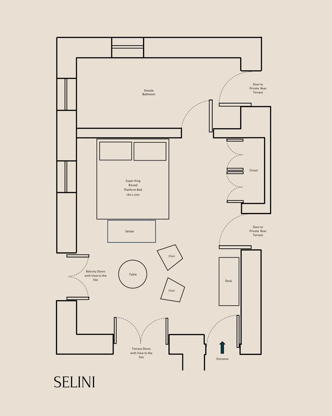 Selini room floor plan