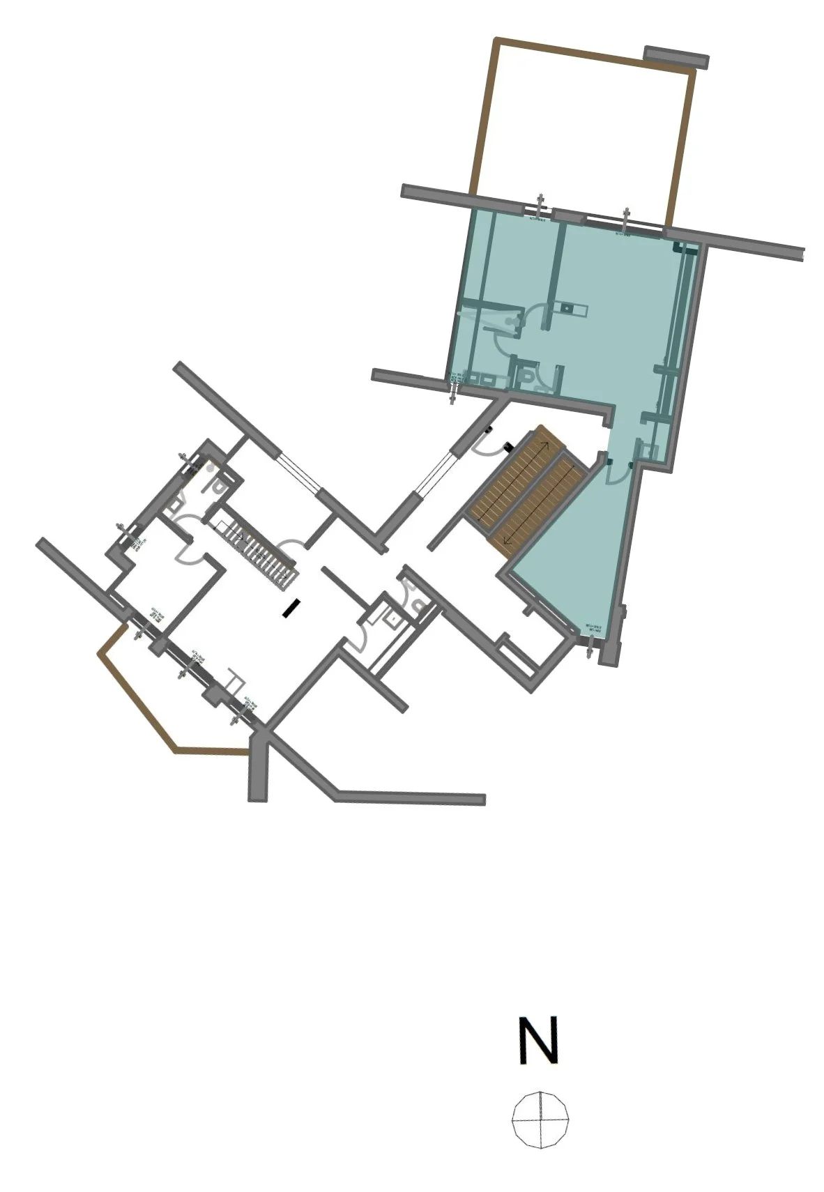 Lage von TOP 72 im 3. Obergeschoss der homelodge Ladis, Terrasse nach West-Nord-Ost