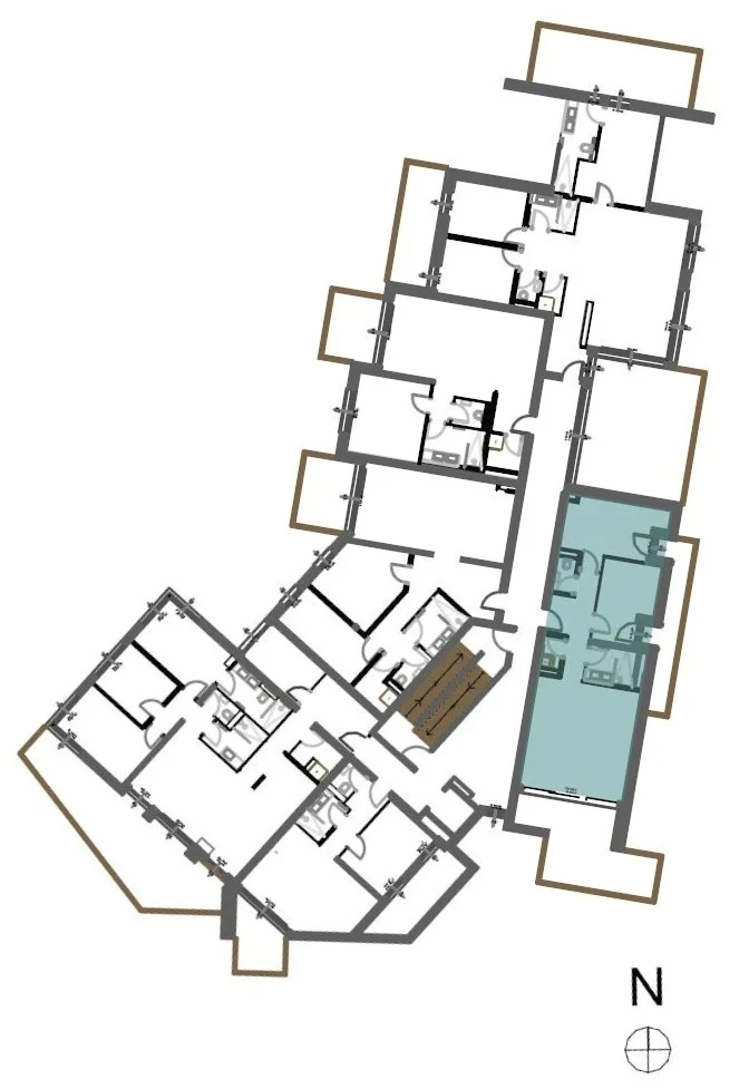 Lage von TOP 63 im 2. Obergeschoss der homelodge Ladis, Ausrichtung Süd