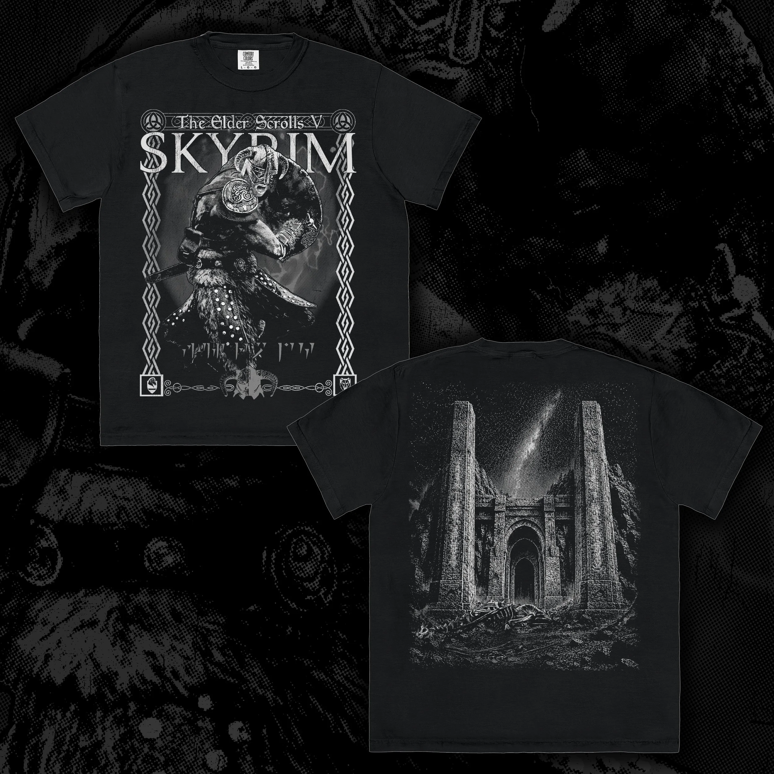 The Elder Scrolls: Skyrim Short Sleeve (Black And White)