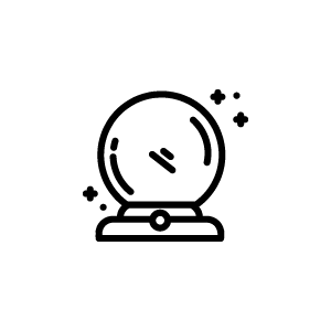 Line drawing of a globe on a stand with stars around it, representing global or astronomy themes.