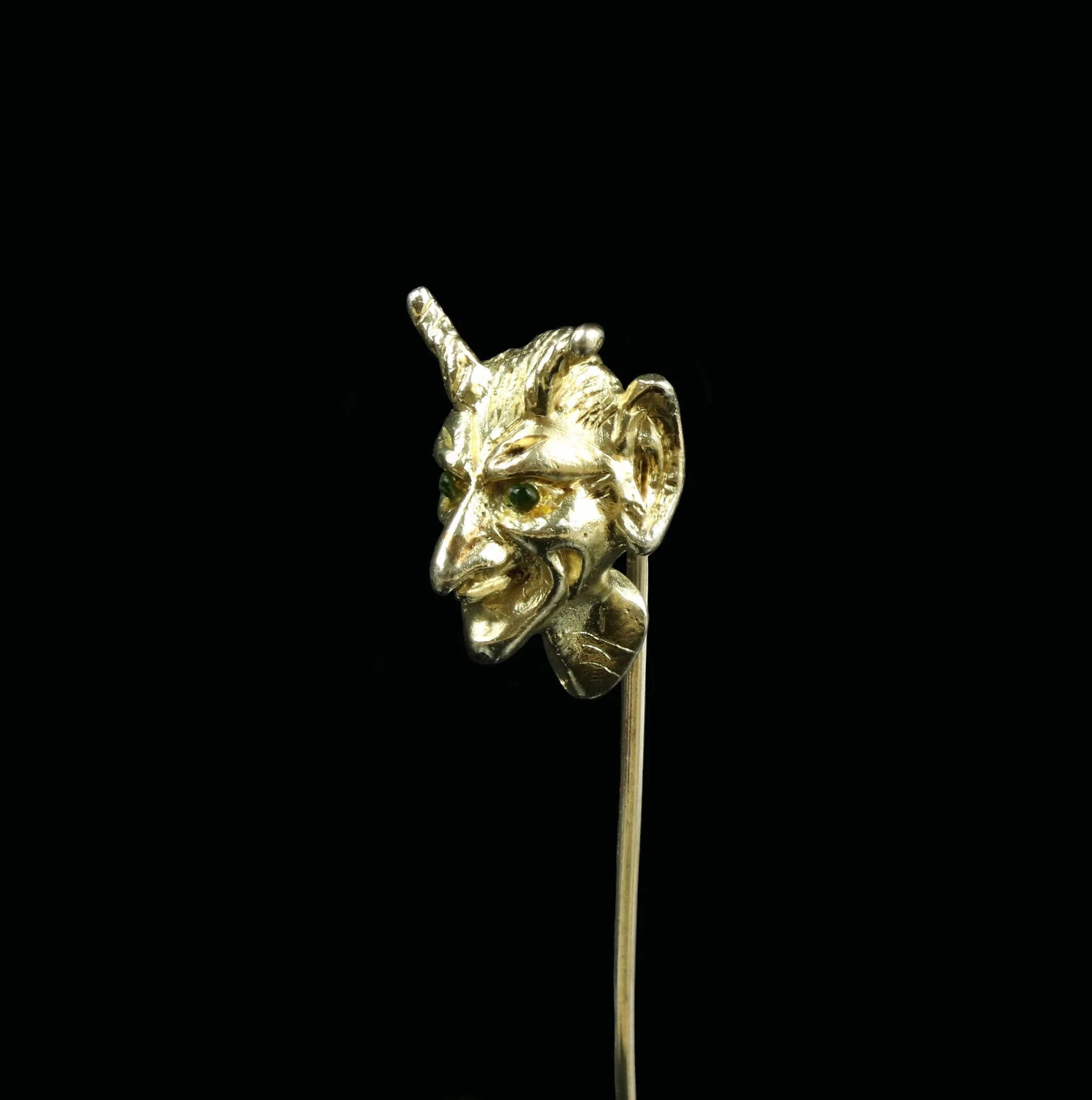Victorian gold Mephistopheles Devil stickpin
