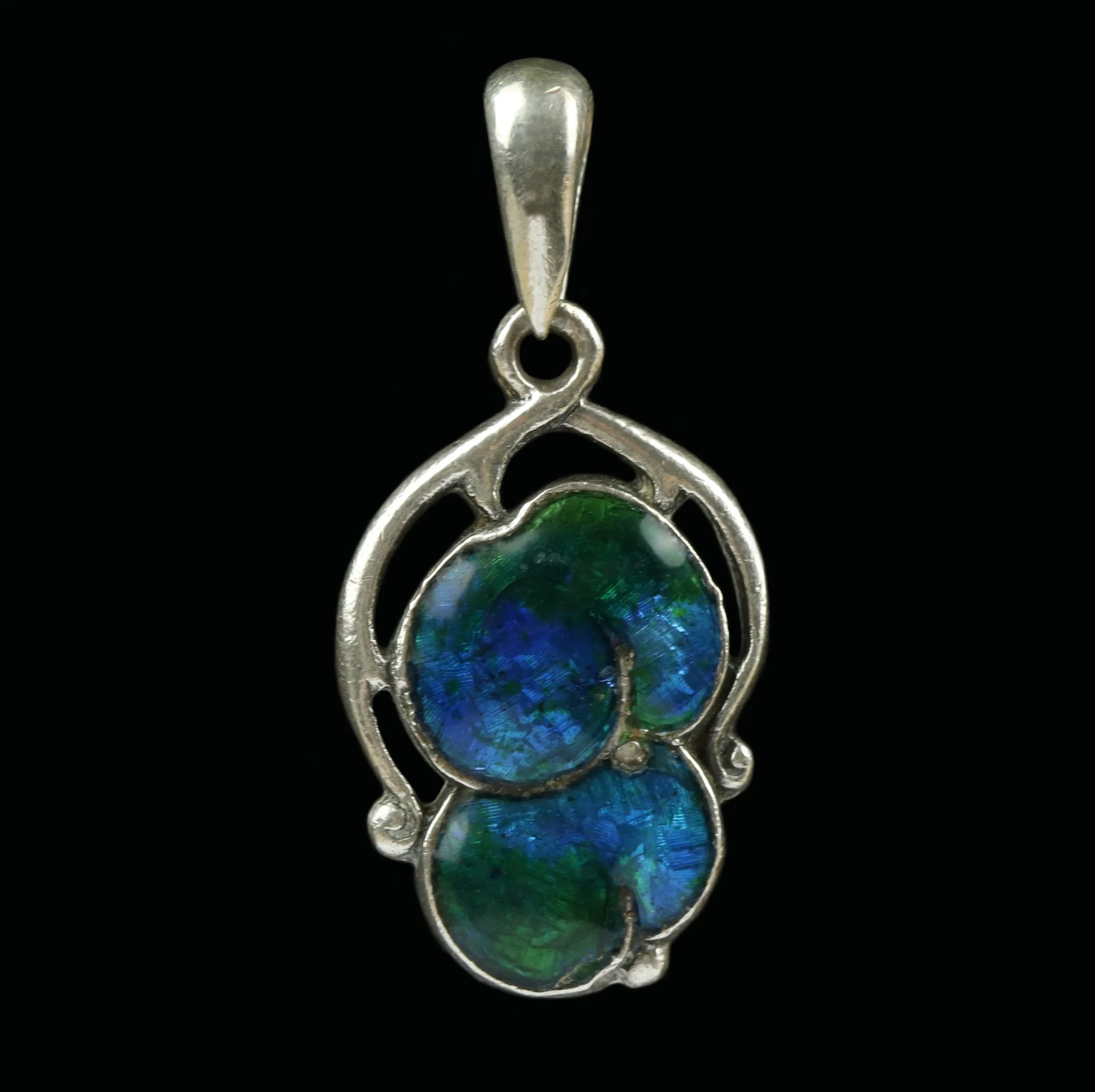 Early 20th century silver and enamel pendant, by J.B. Bennett