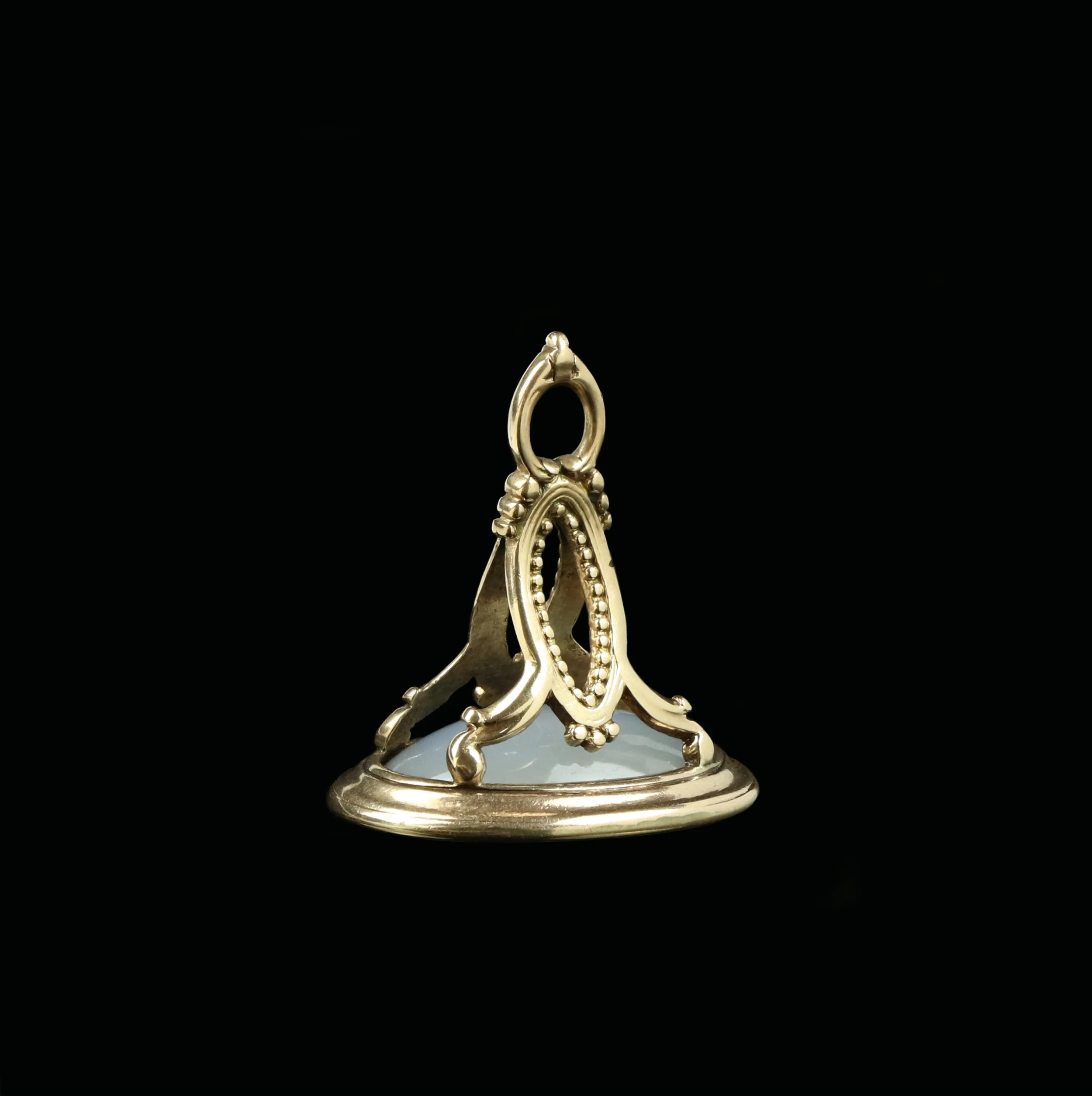 Georgian gold chalcedony fob seal of Bellona