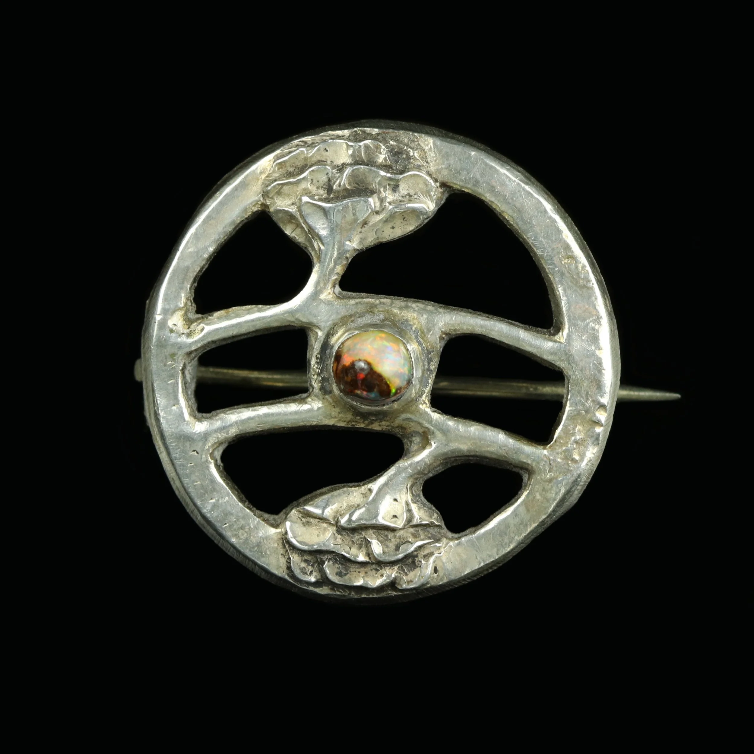 Glasgow school Arts & Crafts silver opal brooch
