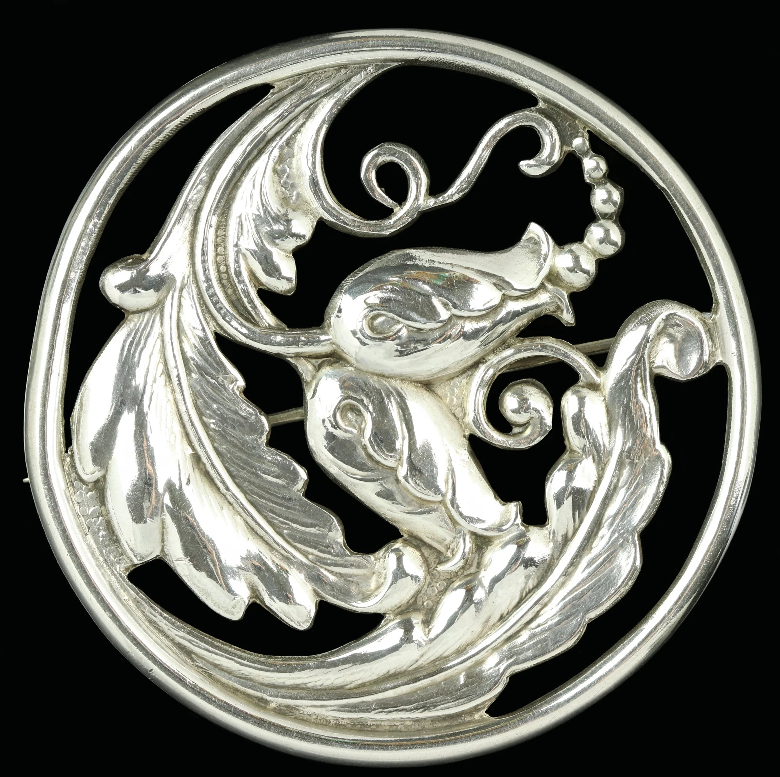 Silver brooch by Carl Poul Petersen
