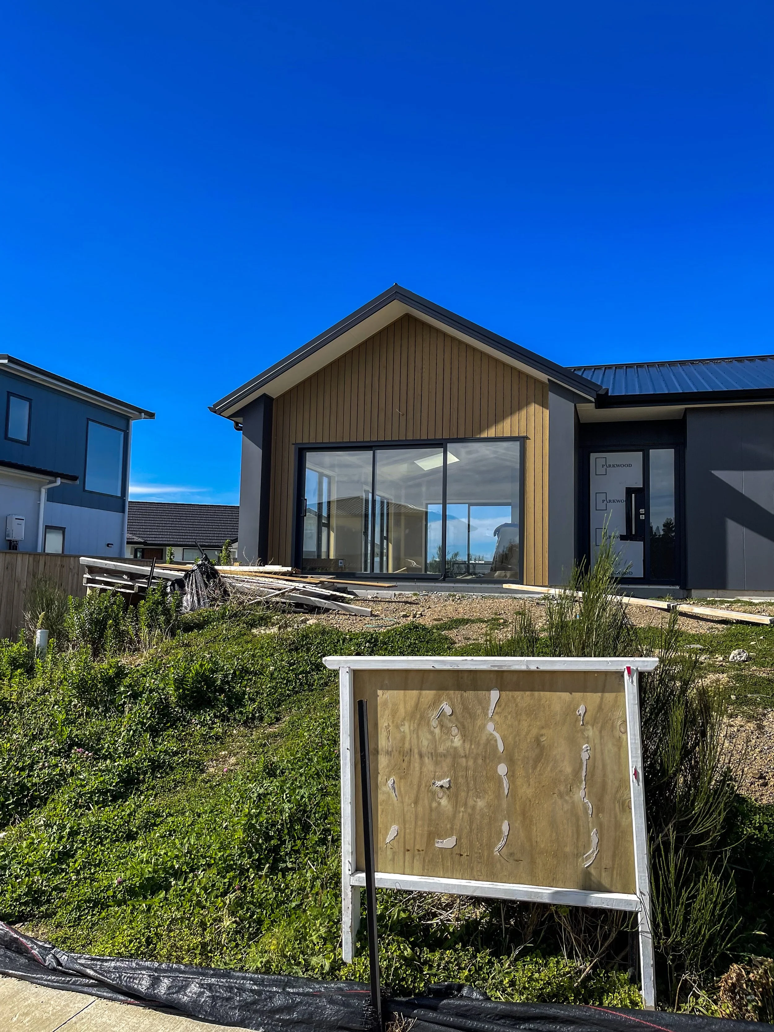 The frontyard provided no street appeal in its current state, providing a blank slate to work off of.