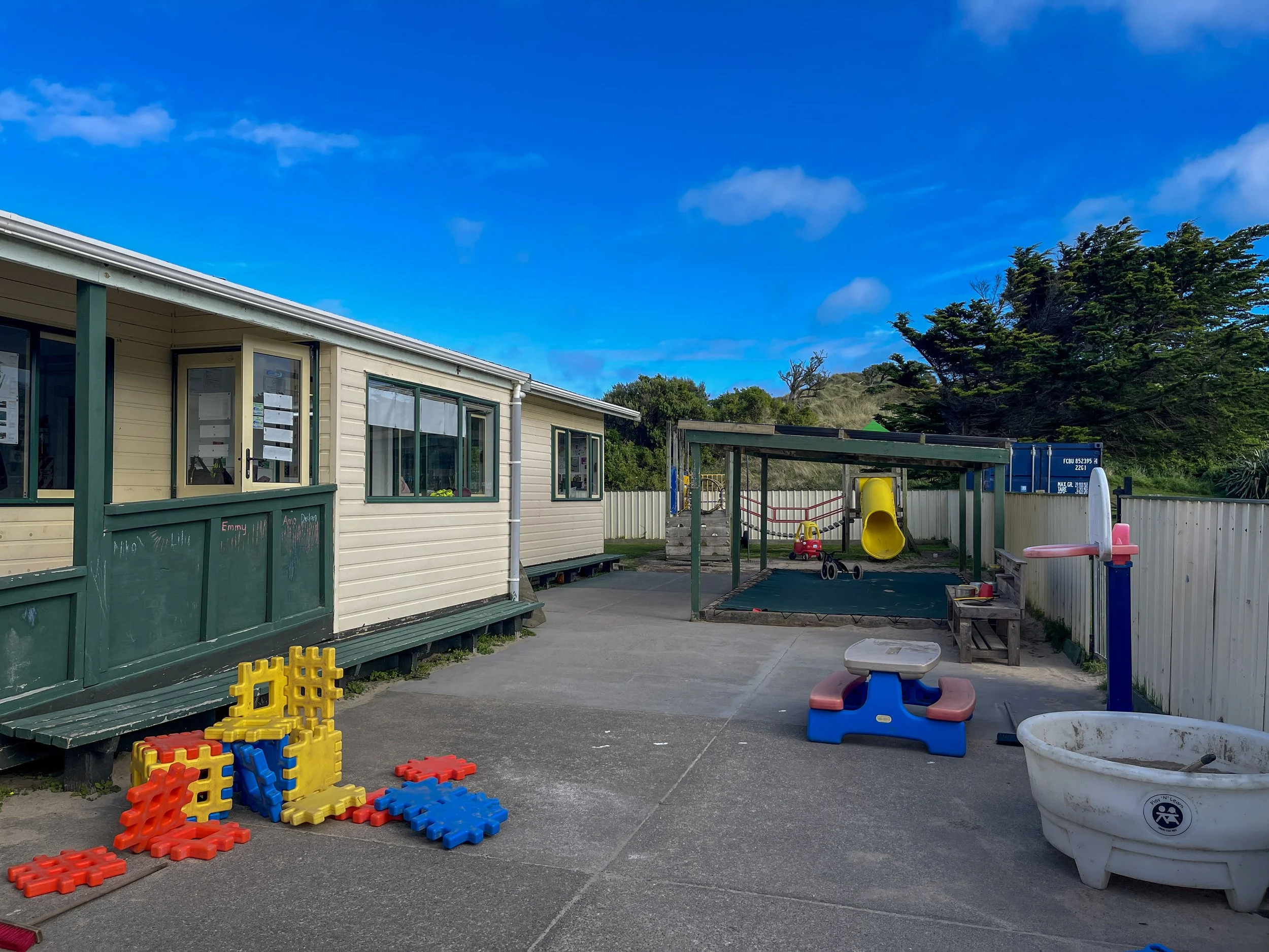 The existing materiality of the space wasn't suited for the conditions of the area.