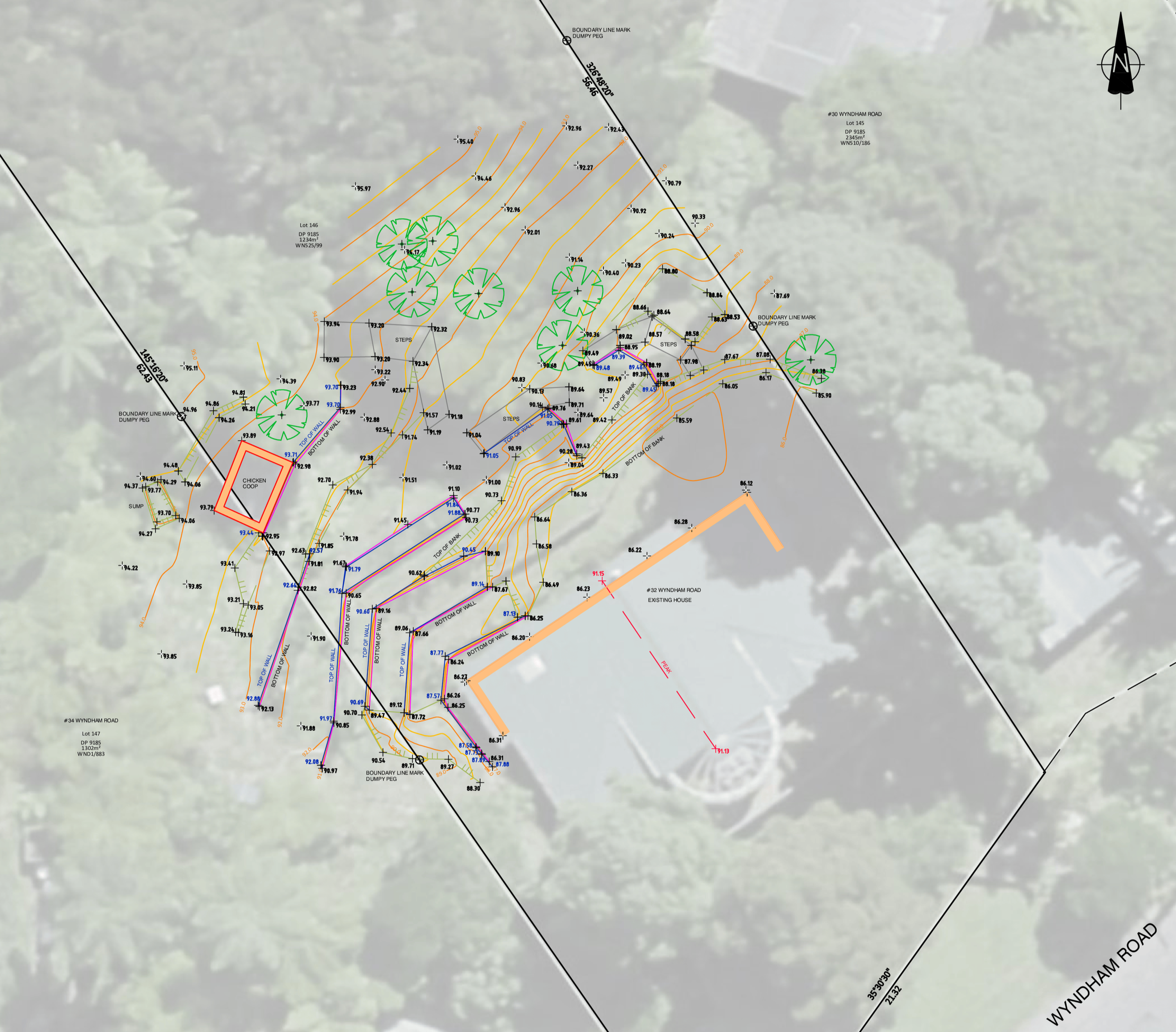 Surveyor information to provide a solid foundation for the design works over top, provided by surveying team.