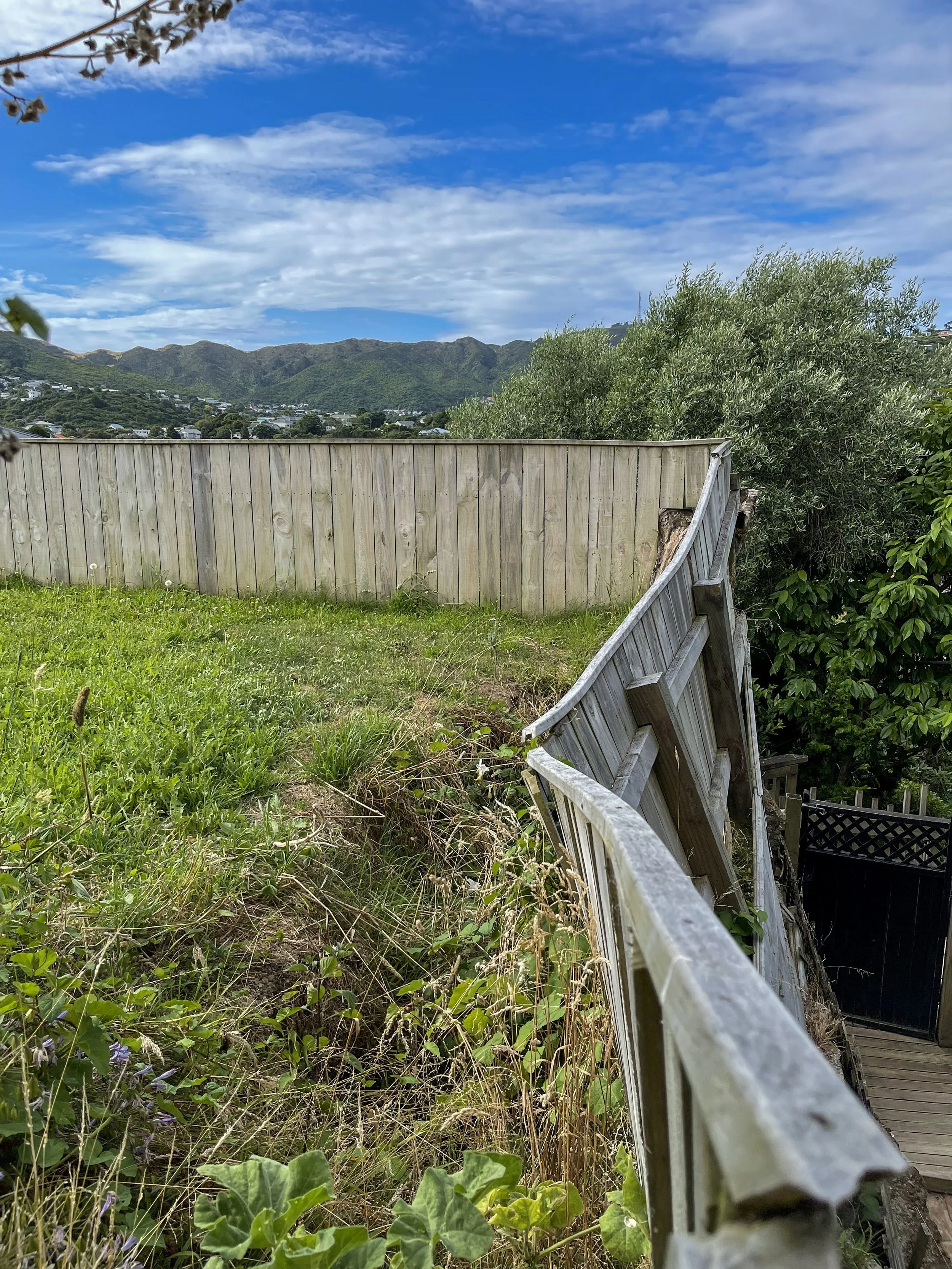 The falling out of the soil from behind the retaining wall showed how serious of an issue this was.