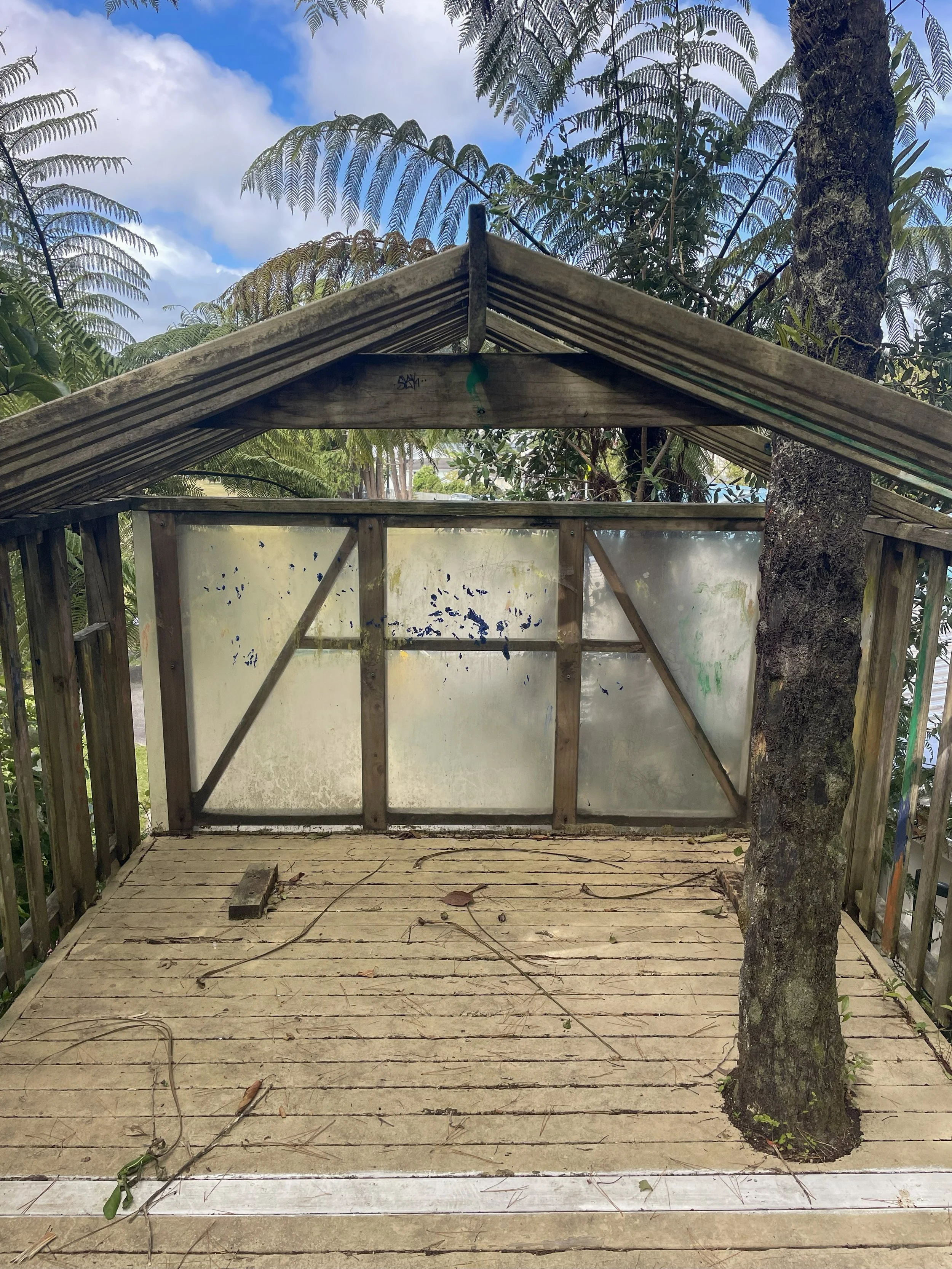 Worn down materials, ready to break, were rampant around the site.