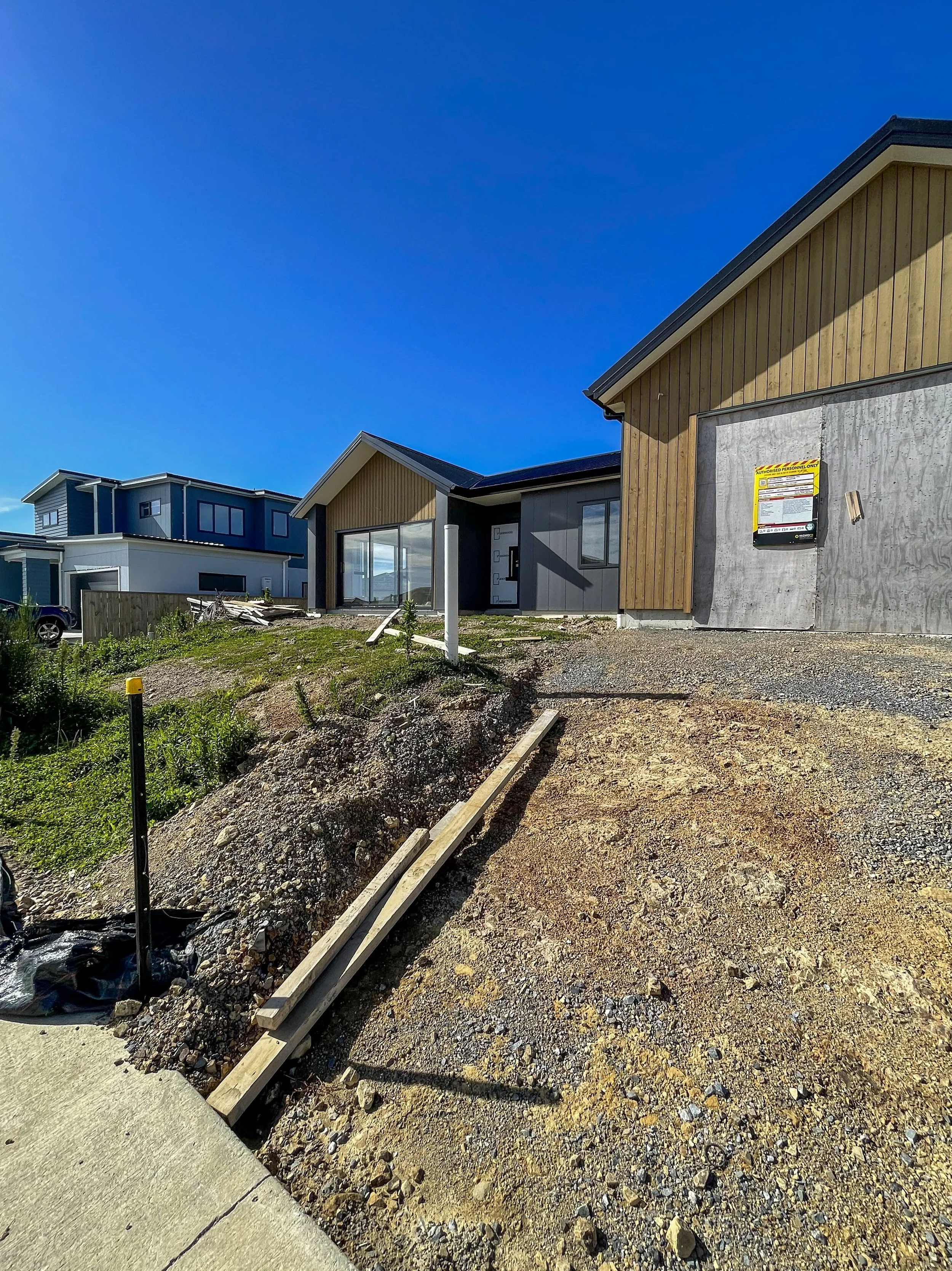 The construction was left like this for the landscaping to take over from.