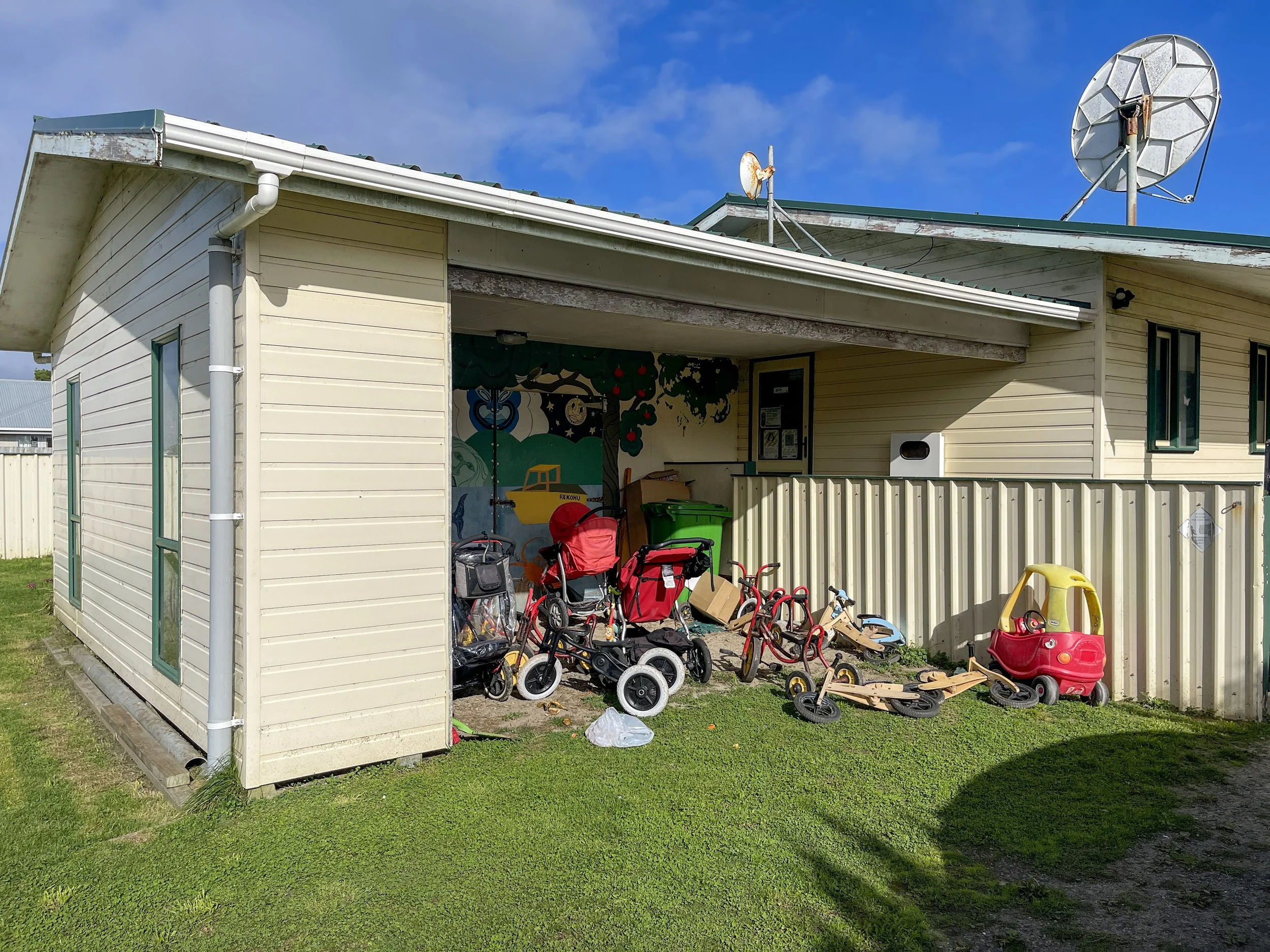 Excess equipment was put wherever it worked.