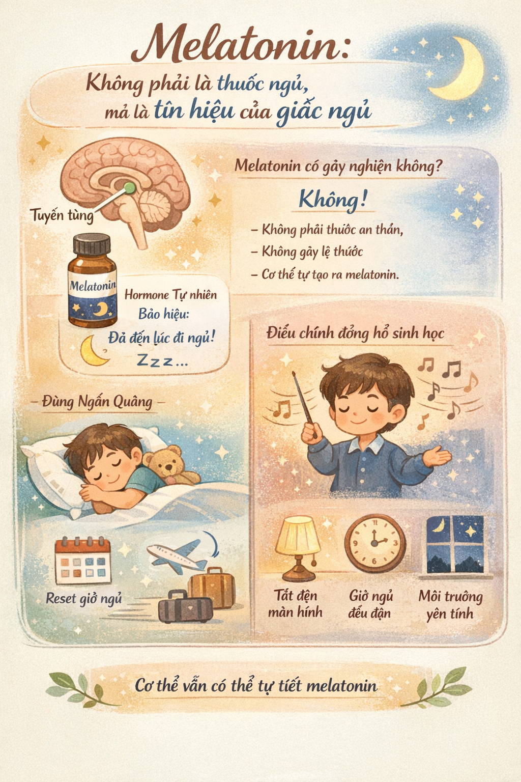 Melatonin- không phải “thuốc ngủ” mà là tín hiệu của giấc ngủ