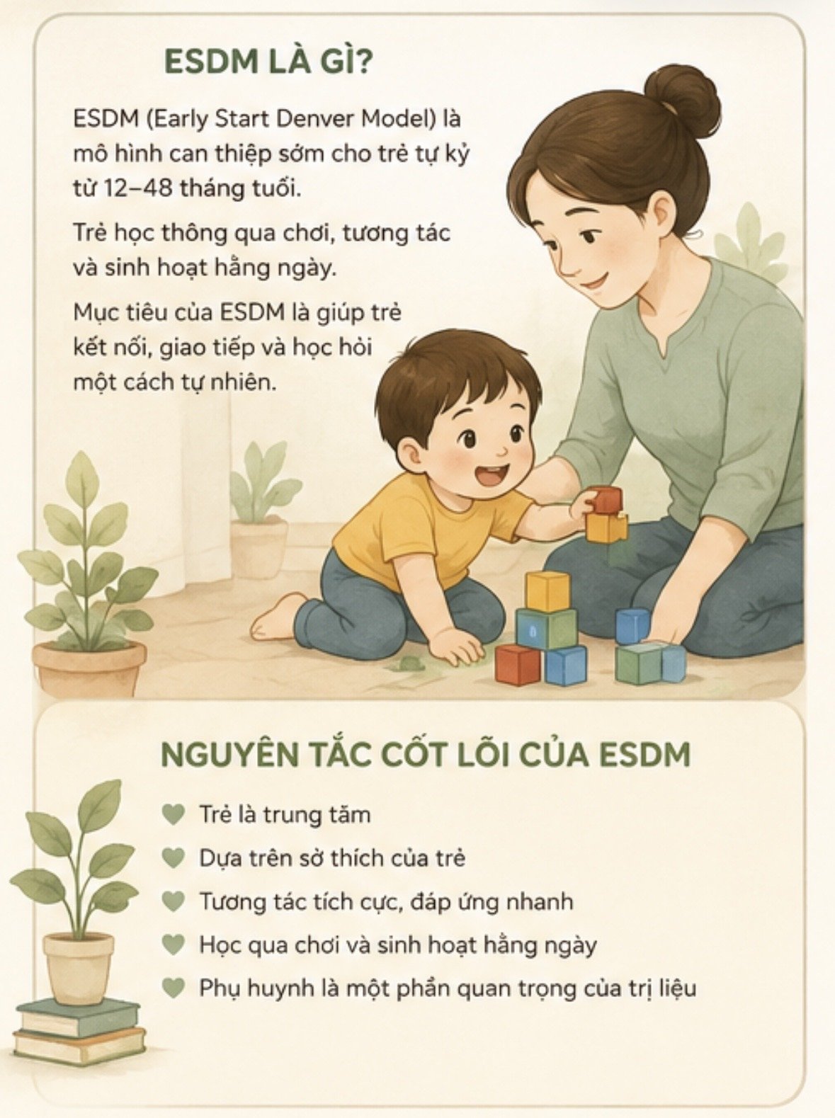 Can thiệp sớm cho trẻ theo mô hình Denver (ESDM- Early Start Denver Model)