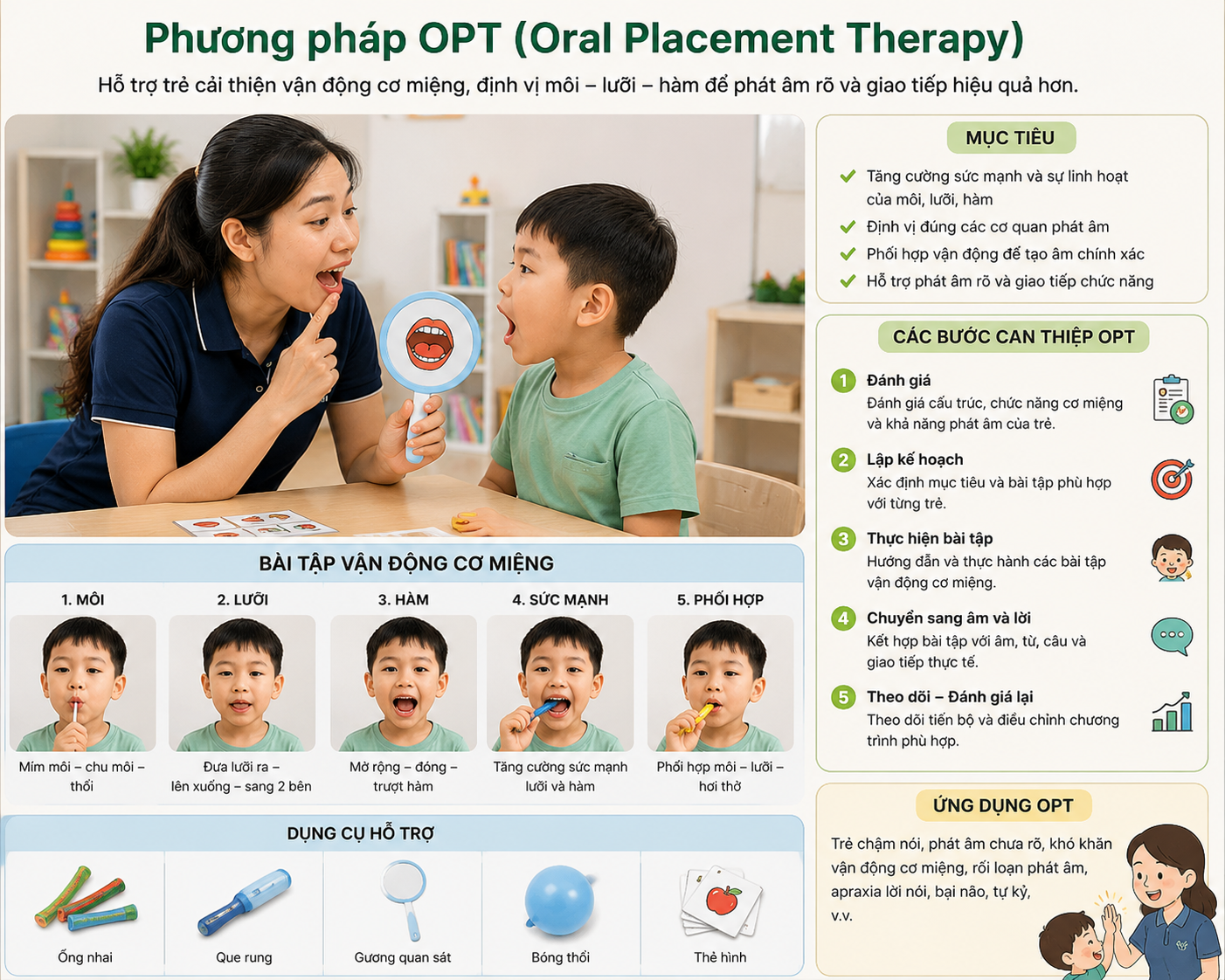 OPT Liệu pháp định vị vận động cơ miệng (Oral Placement Theraphy)
