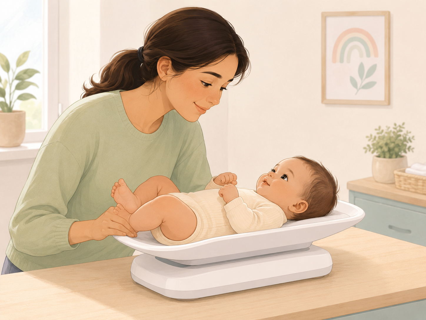 Hướng dẫn phụ huynh kiểm tra cân nặng và chiều cao của trẻ bằng Ped(z)