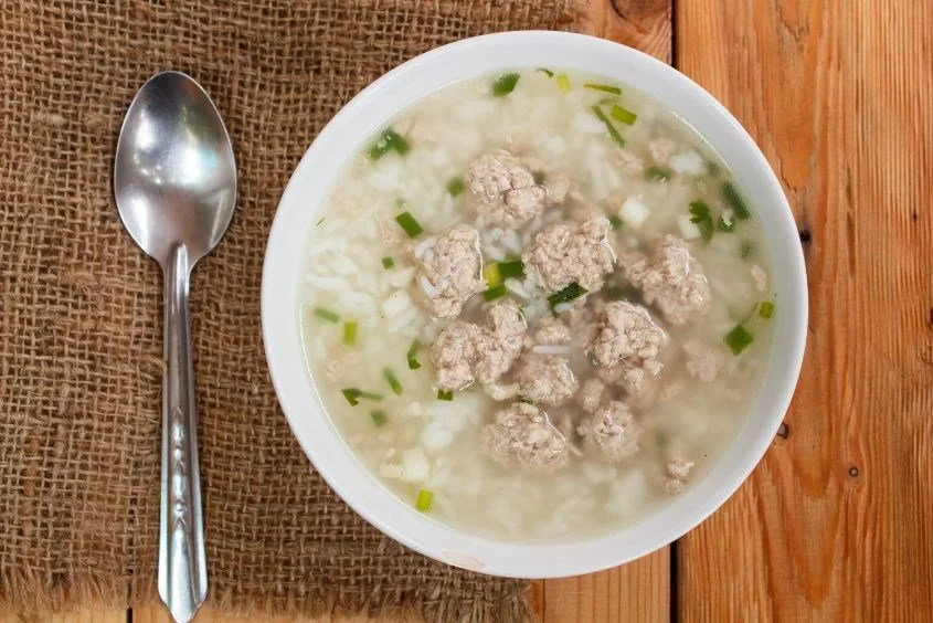 Cháo keto thịt heo 