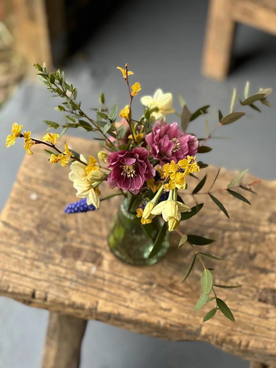 Green vase posy fro Chippy Flower Farm.jpeg