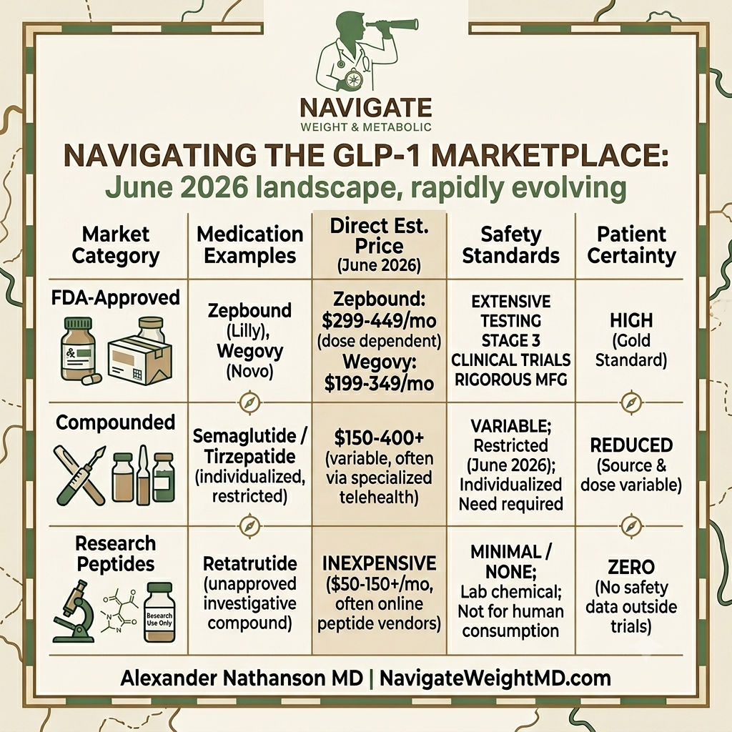 Cheap GLP-1s? A Physician's Guide to Navigating the GLP-1 Marketplace in 2026
