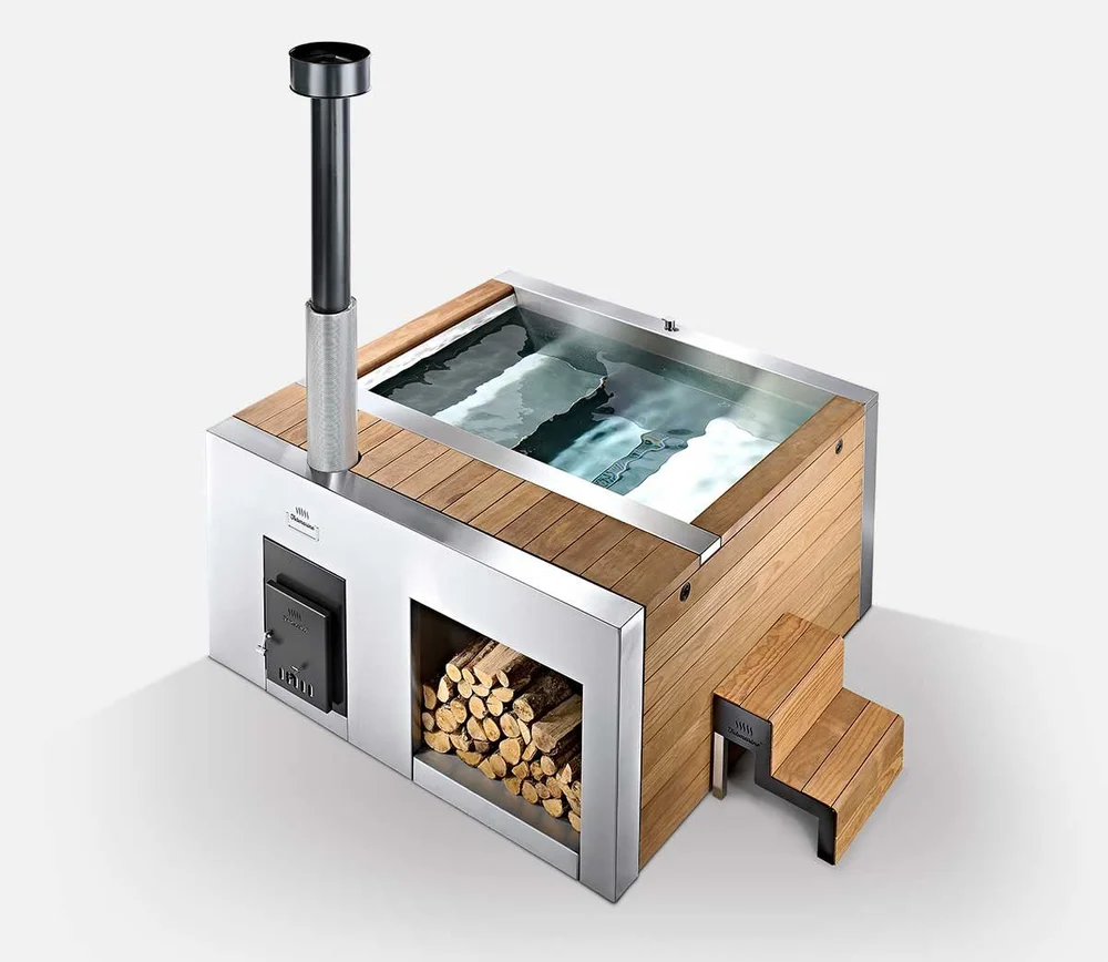 Wood-fired hot tub