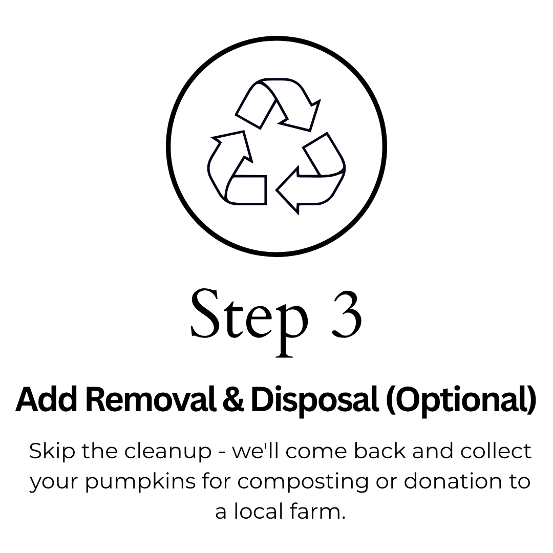 Step 3 icon: add removal and disposal service, Gourd & Porch