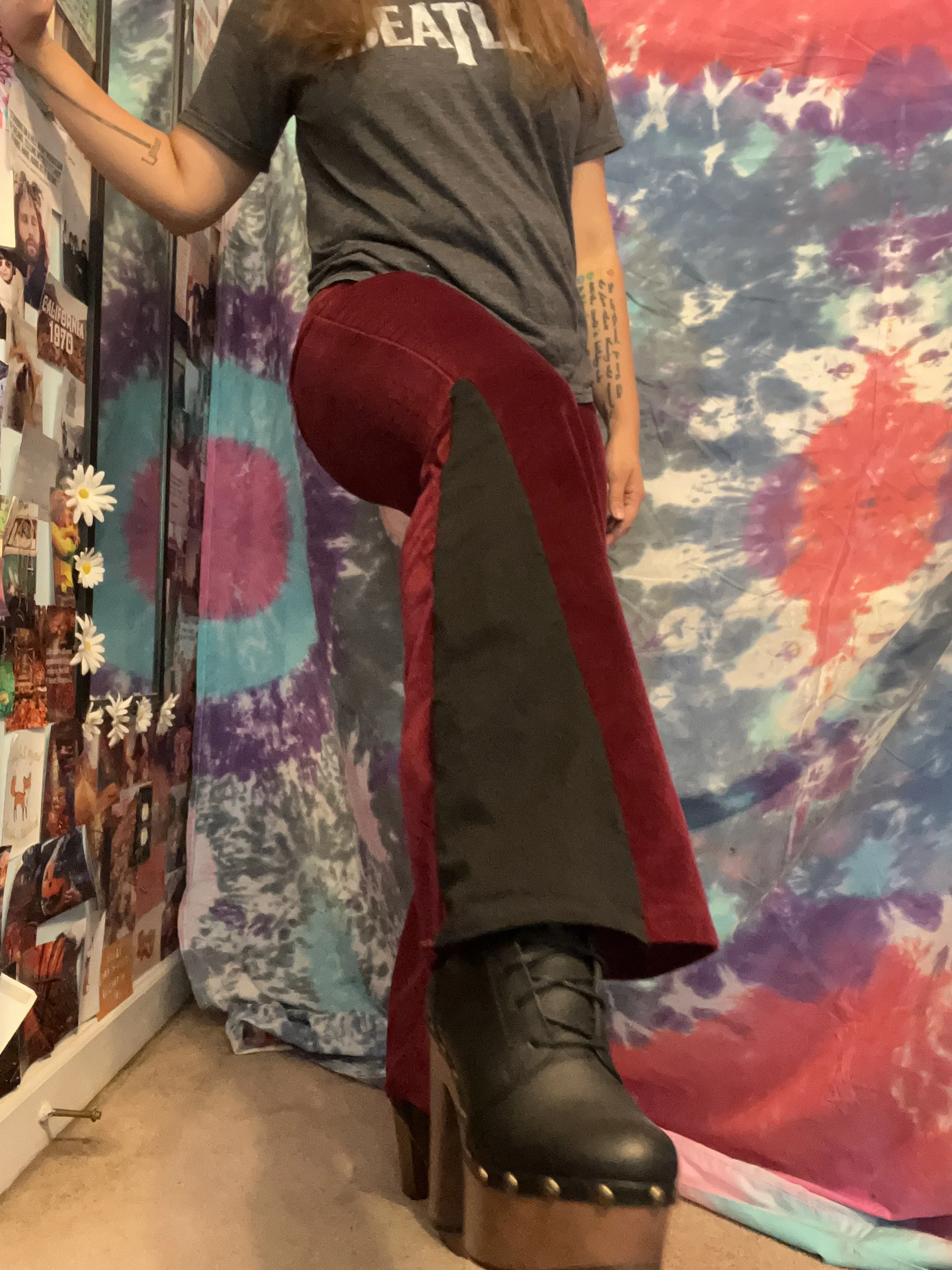 Red & Black Bell-bottoms (available in shop)