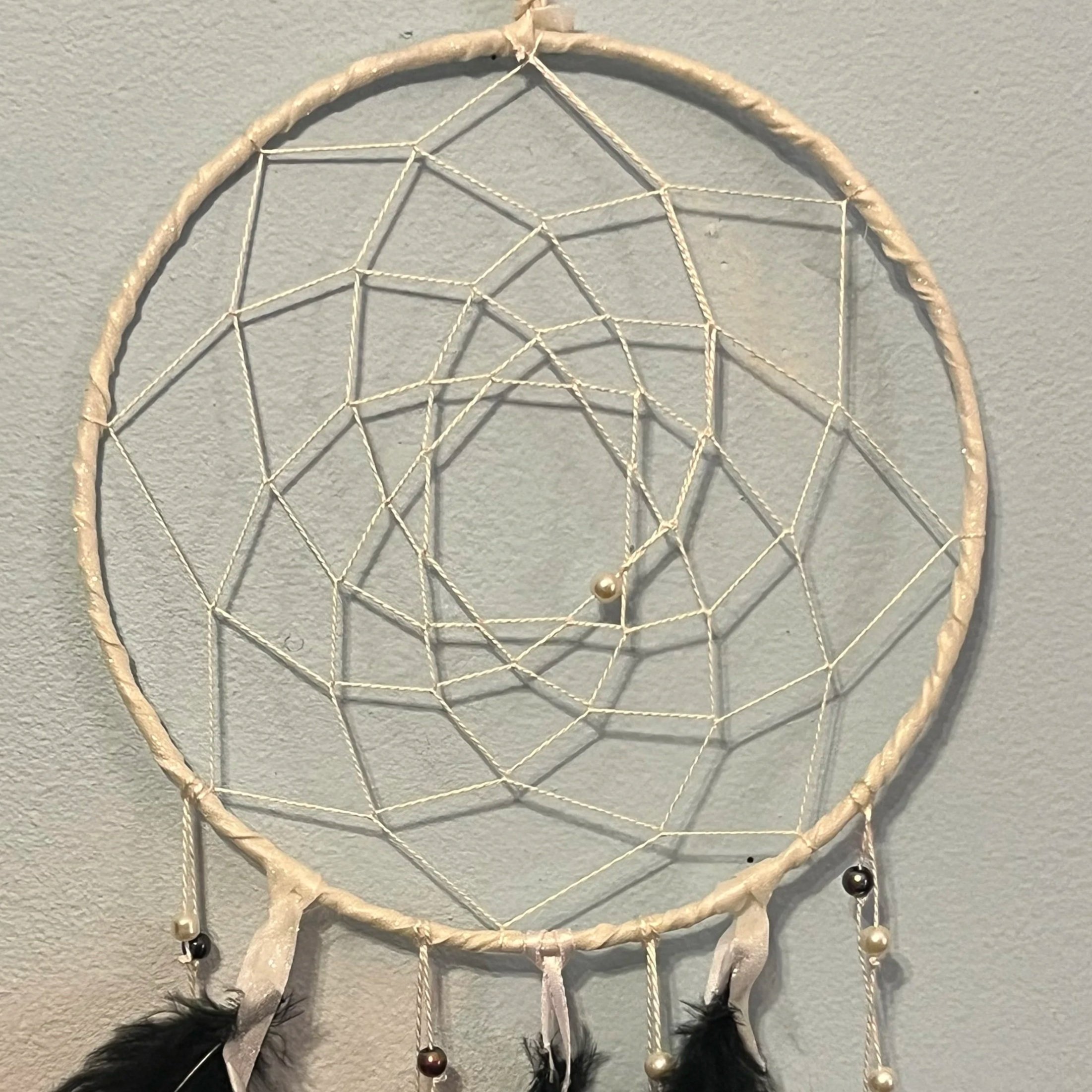 Black and White Dream Catcher (top detail)