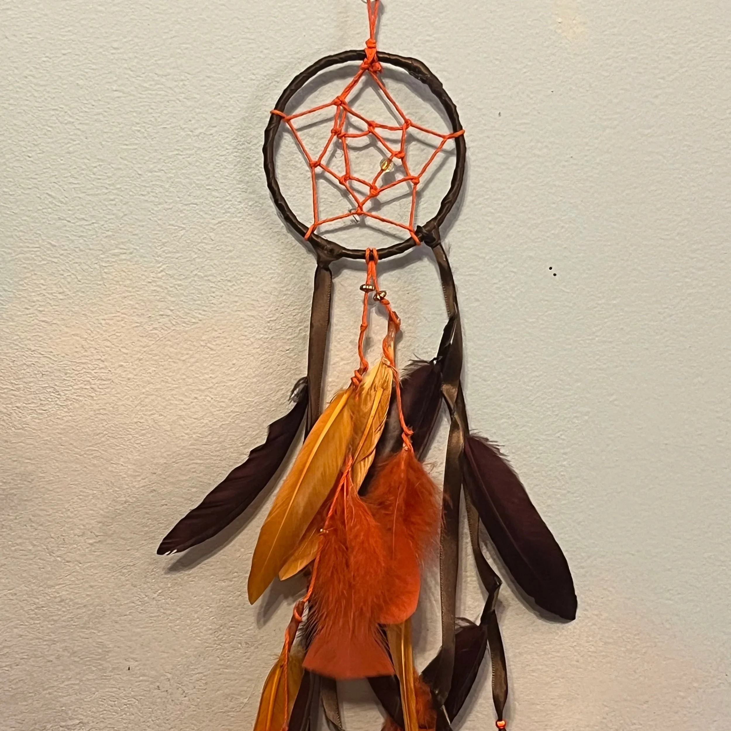 Brown and Orange Small Dream Catcher