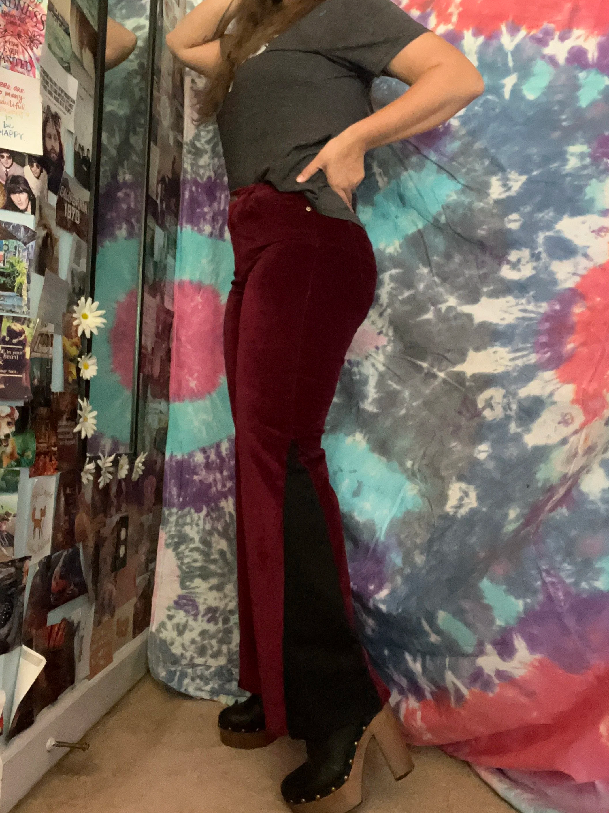 Red & Black Bell-bottoms (available in shop)