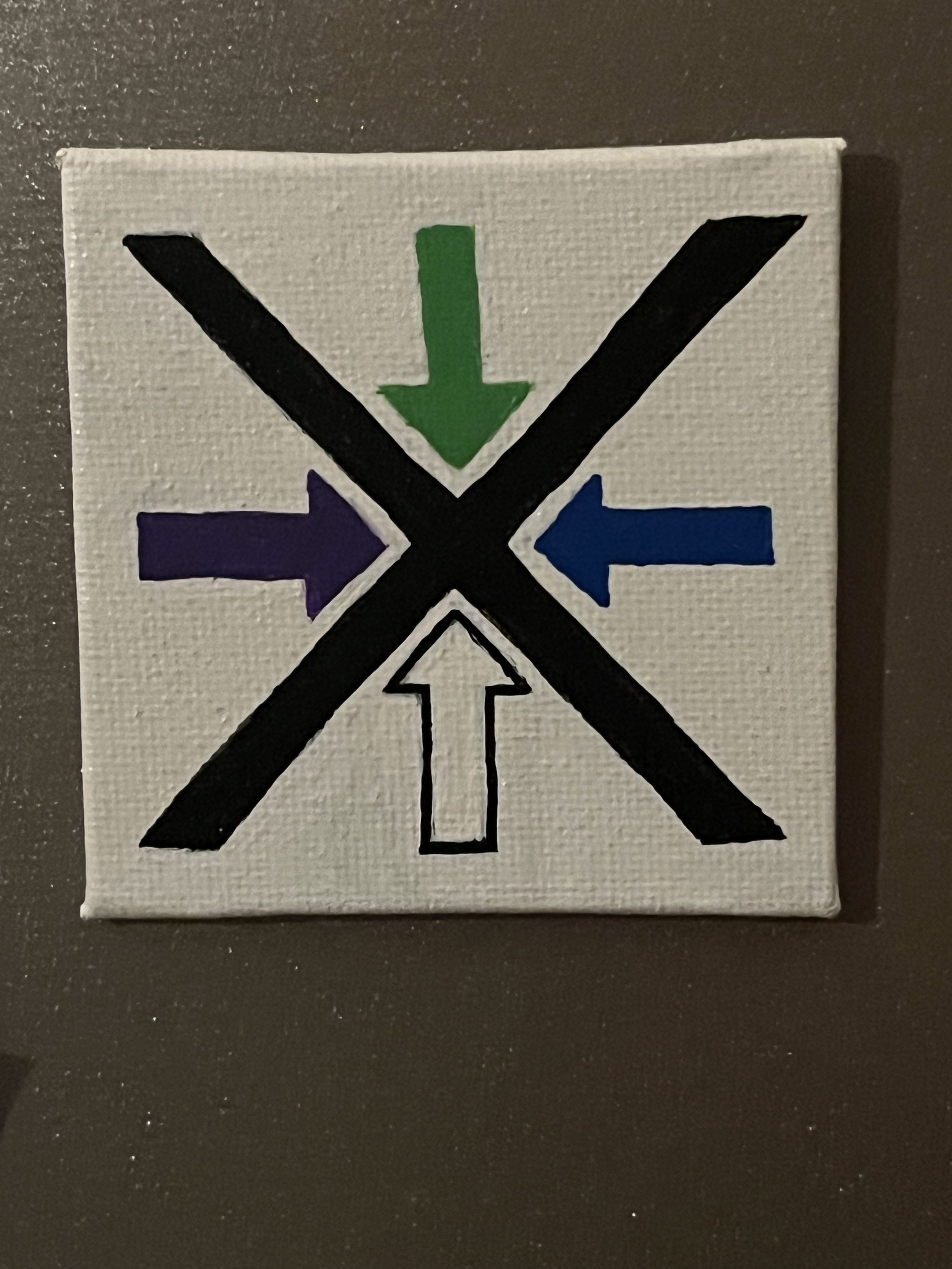 Mysterious symbol magnet painting for a friend