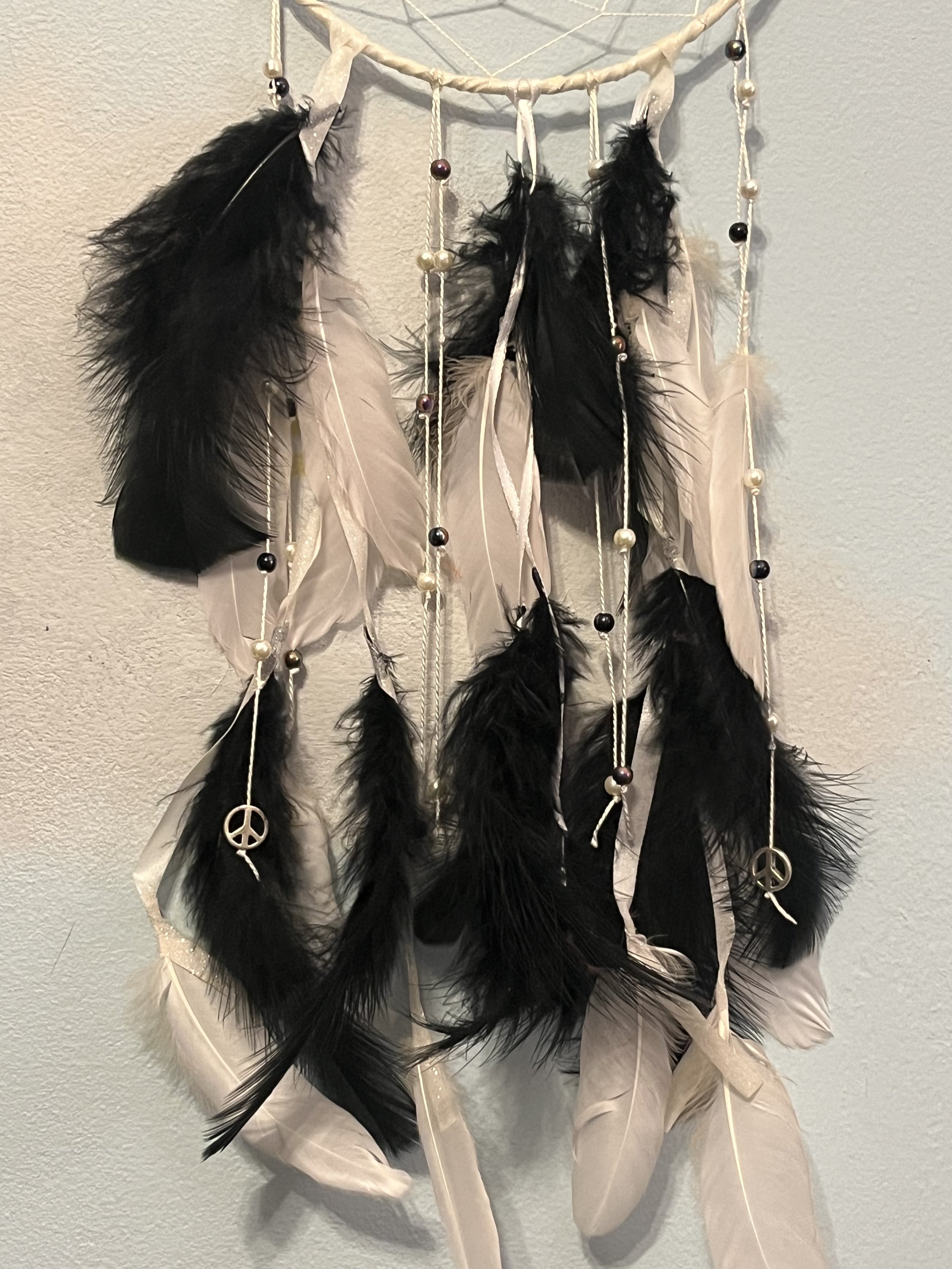 Black and White Dream Catcher (bottom detail)