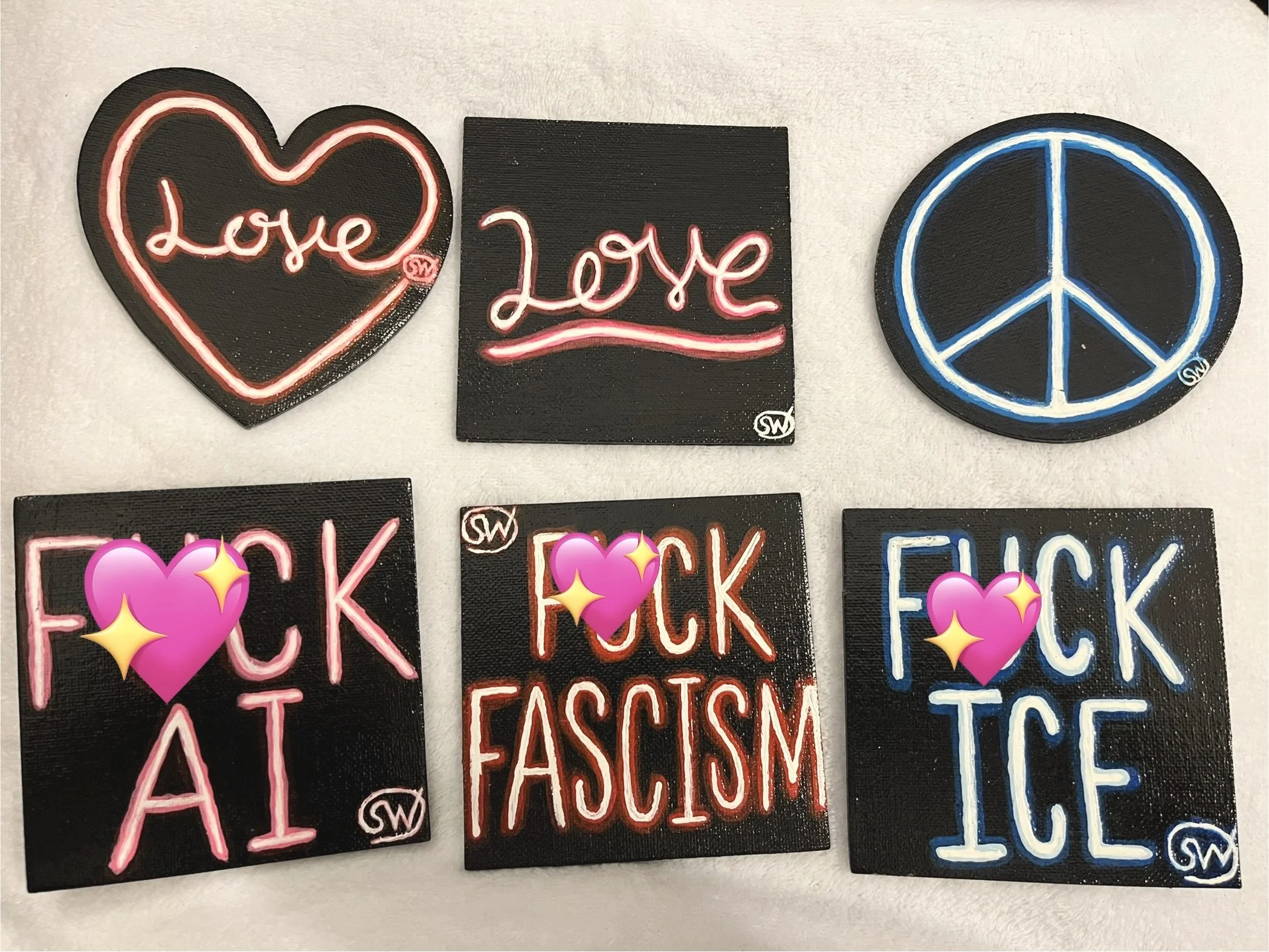 F*ck This Neon Magnet Paintings