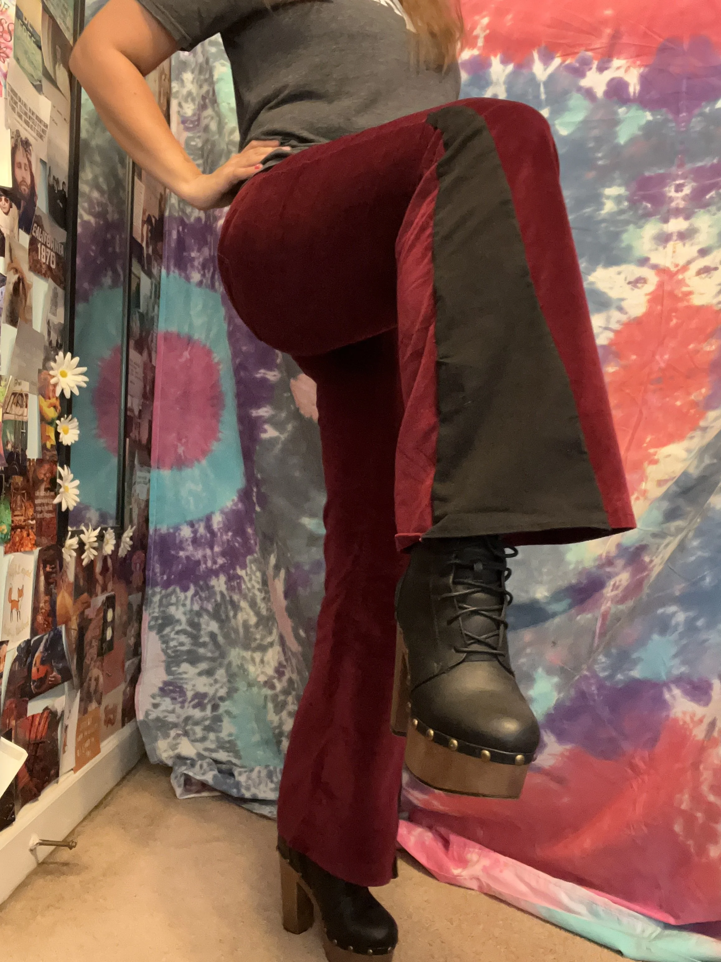 Red & Black Bell-bottoms (available in shop)