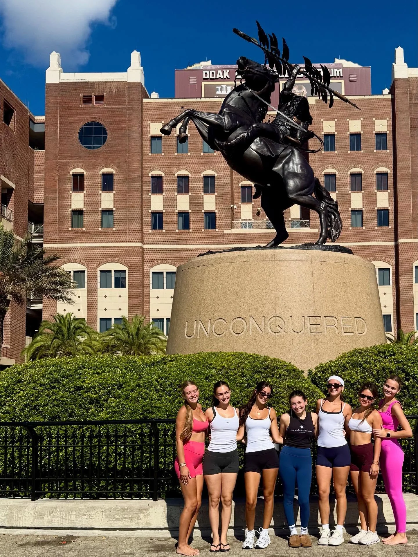 Had a great time this morning with some girls from @fsu.kd 💫🧘‍♀️❣️ To book a sisterhood event or private class for your chapter/org/business, check out our website 🍢🍢