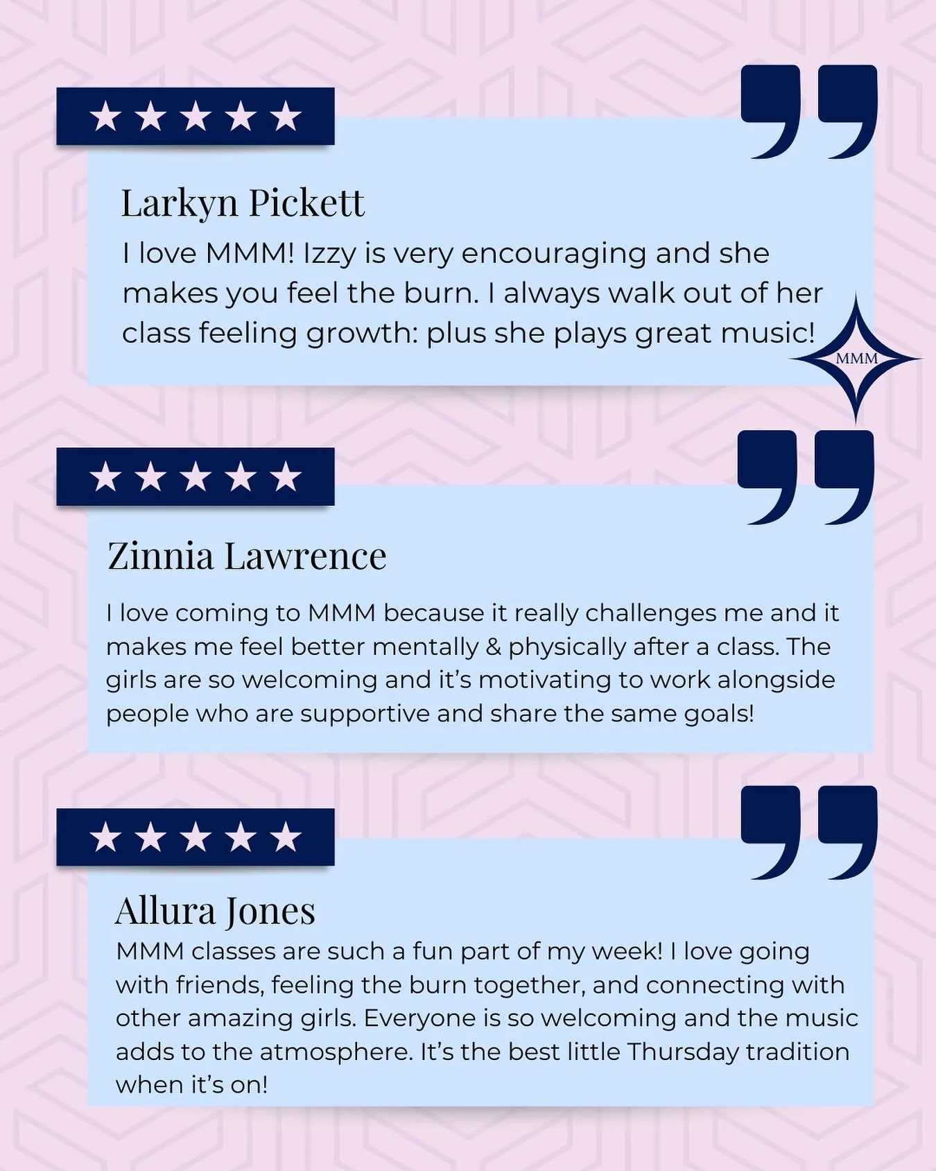 Read what some of our amazing clients say about MMM! The best part about our growing community is meeting new friends & watching them grow in their practice! 🧘‍♀️💘🍢