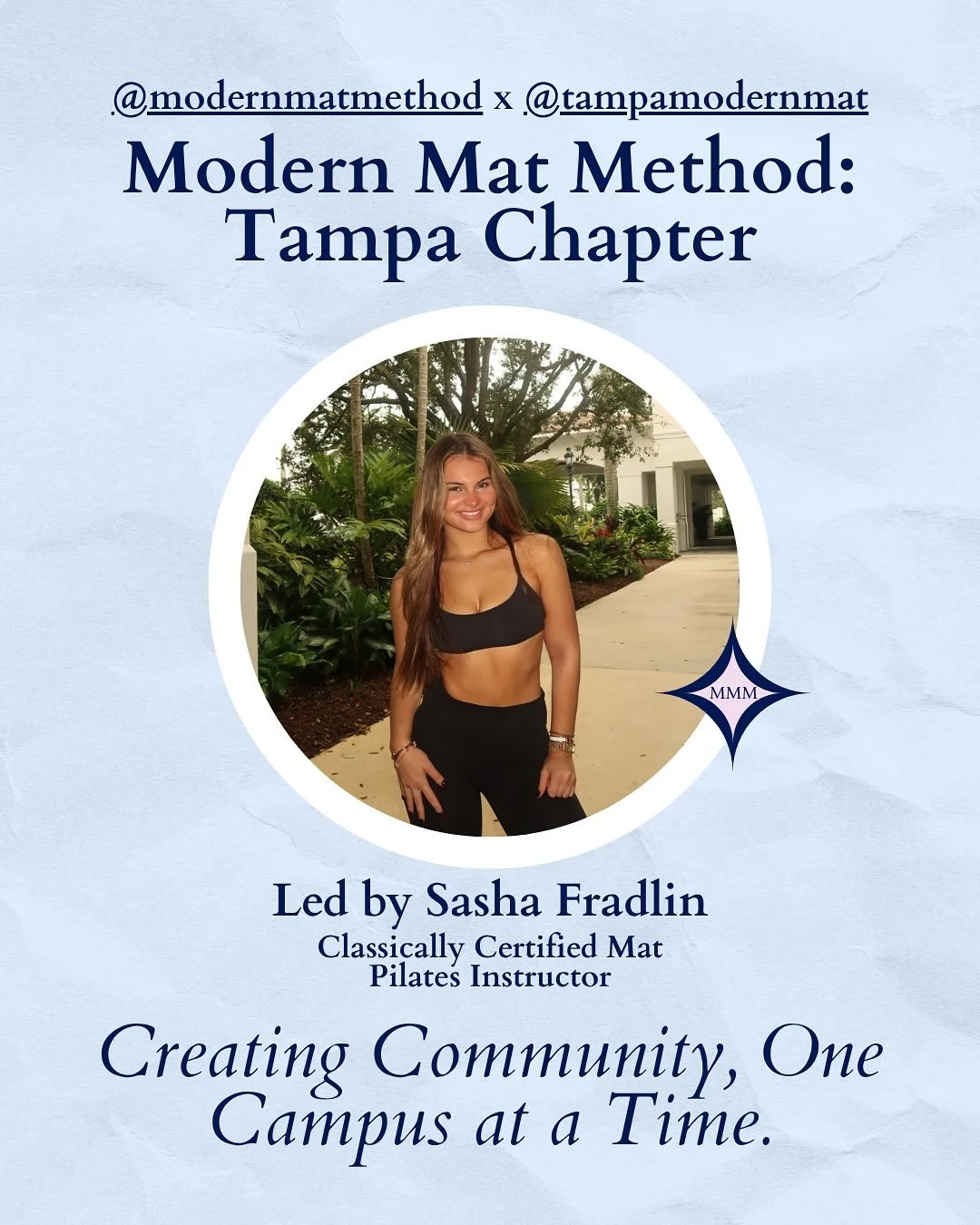 THE OFFICIAL LAUNCH OF @TAMPAMODERNMAT 💙🧘‍♀️ 
Shoutout to our girl @sashafradlin who is leading this new chapter of MMM. This is only the beginning💘 Check out modernmatmethod.com/tampa for more!