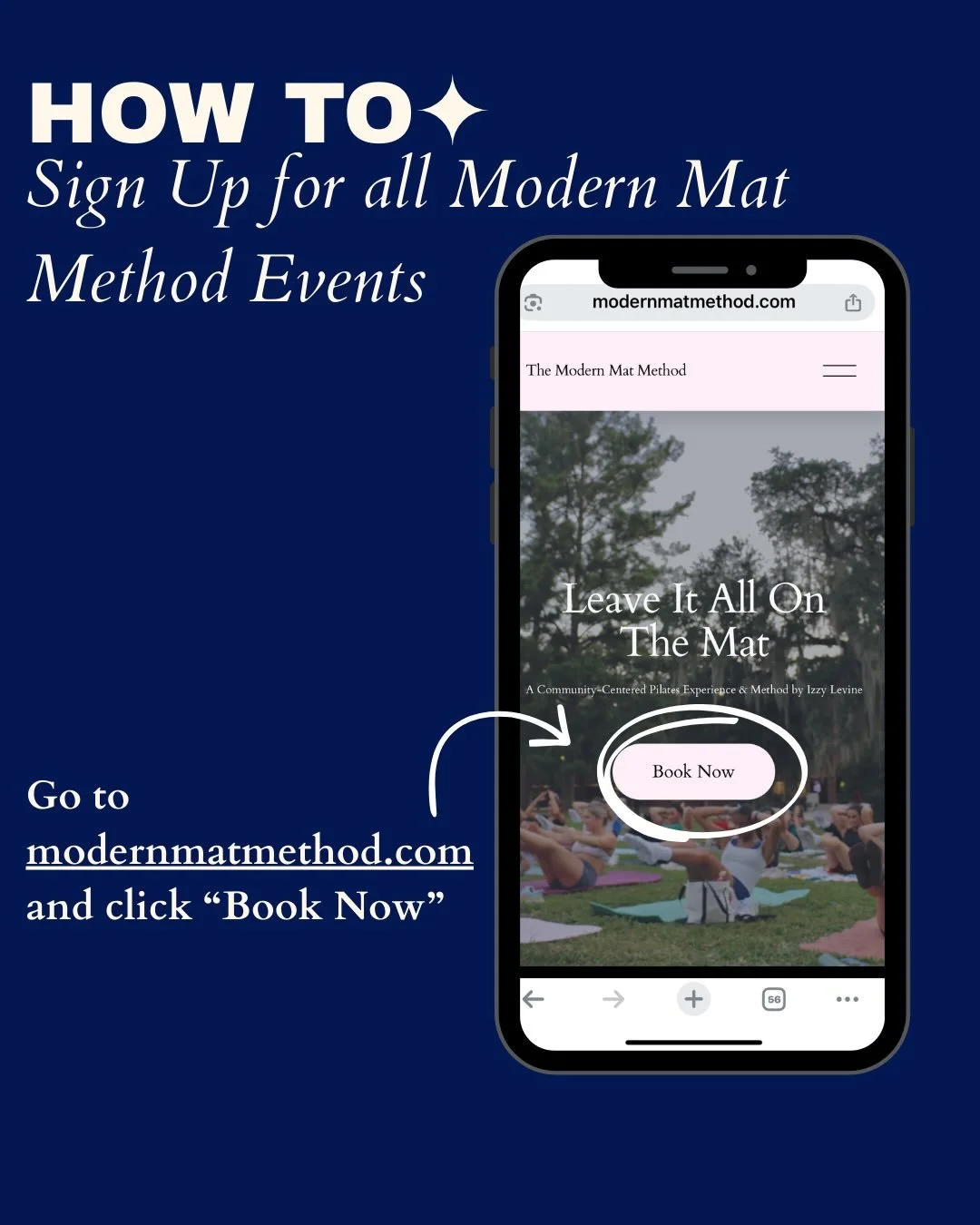 How to register for all of our events🧘&zwj;♀️ See you on the mat!!! 🩷 #pilates #fsu #pilatesinstructor