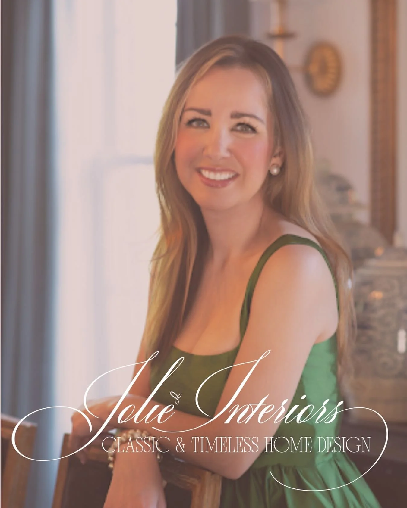 Last summer a chapter in my life had closed and I felt like it was the perfect time to rebrand the interior design business name. It took awhile to come up with the perfect name-Jolie Interiors. Jolie means pretty in French. 
(Pronounced &ldquo;Julie