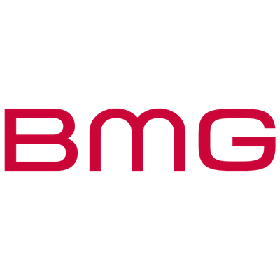 BMG logo with a red and black design